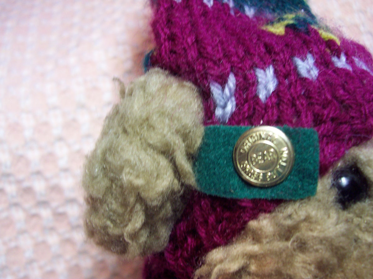 Brass Button Bear Dooley 8 inch