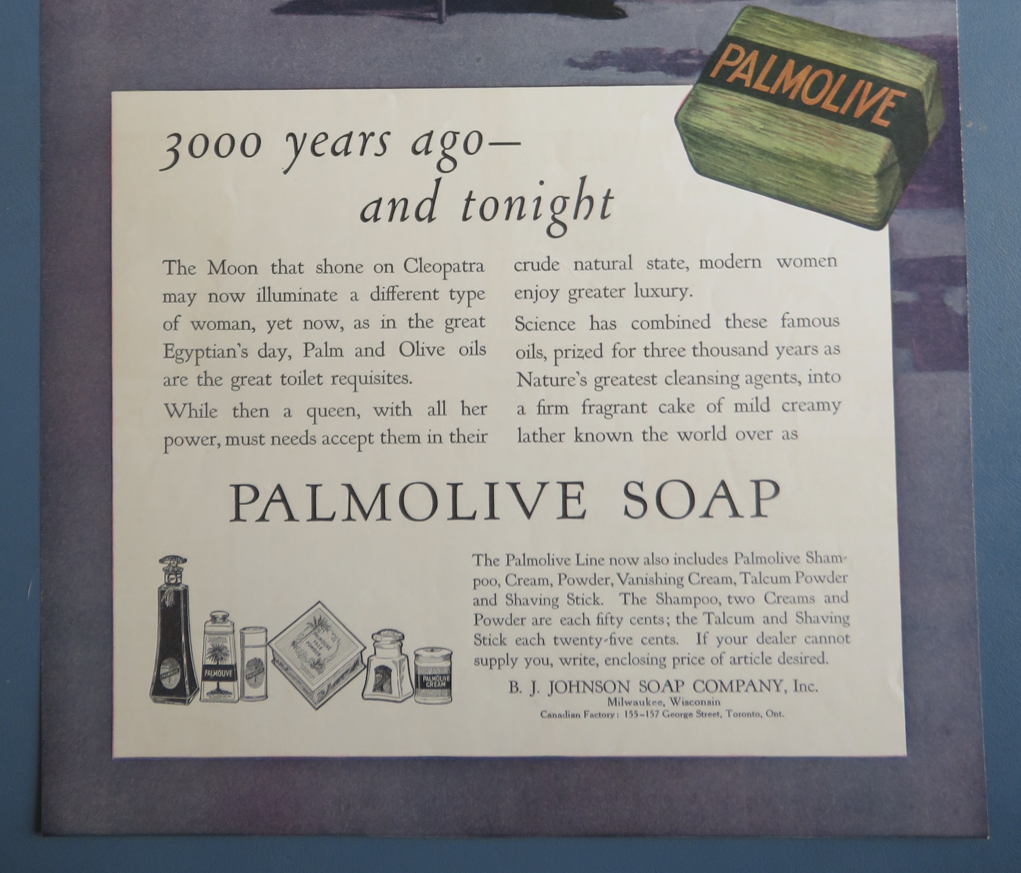 1918 Palmolive Soap with Couple Having Dinner