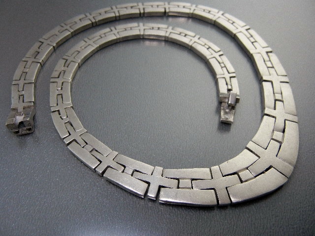 Taxco Mexico Sterling Silver Necklace 102 Grams