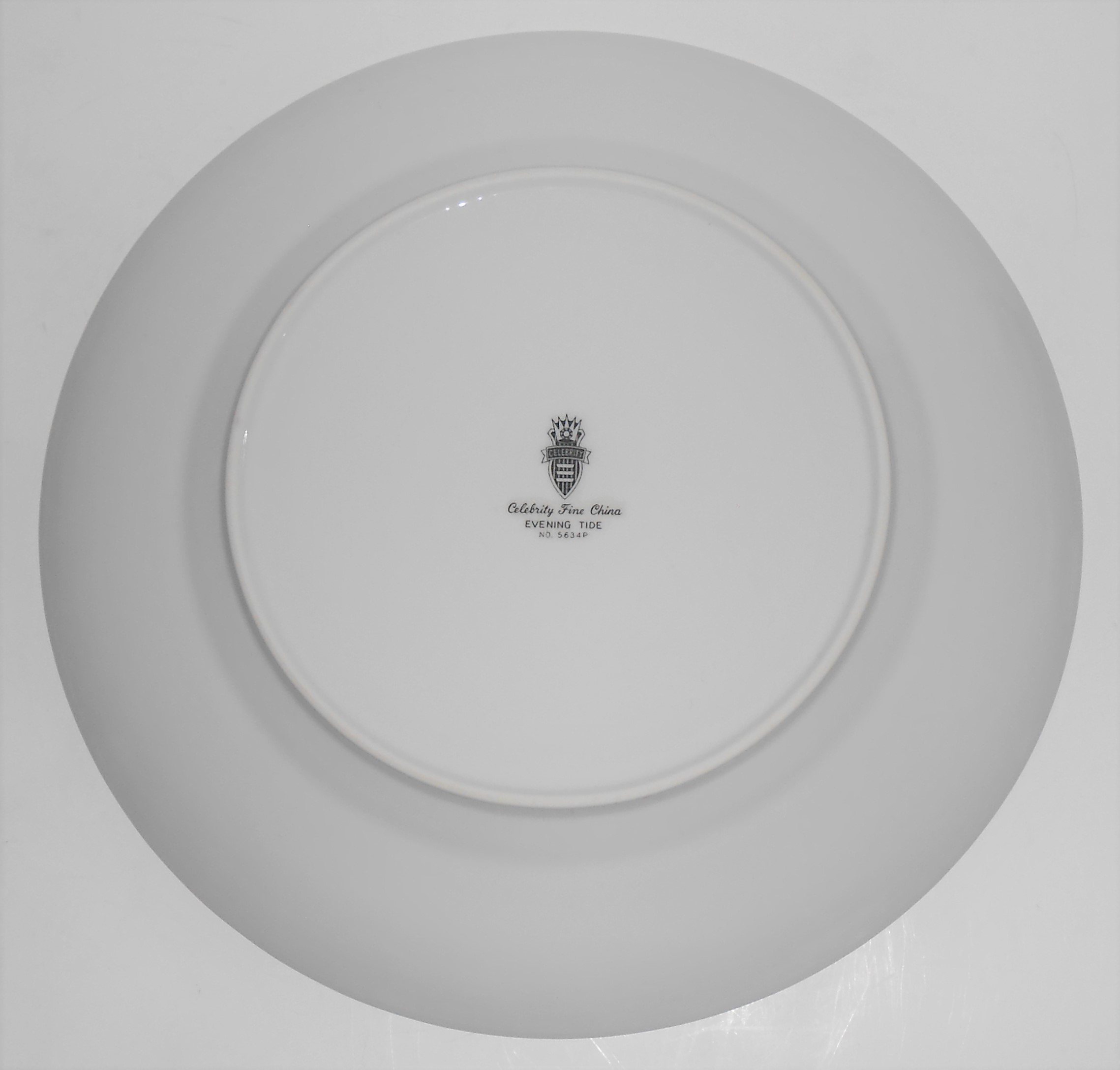 Celebrity Porcelain China Evening Tide Platinum Dinner