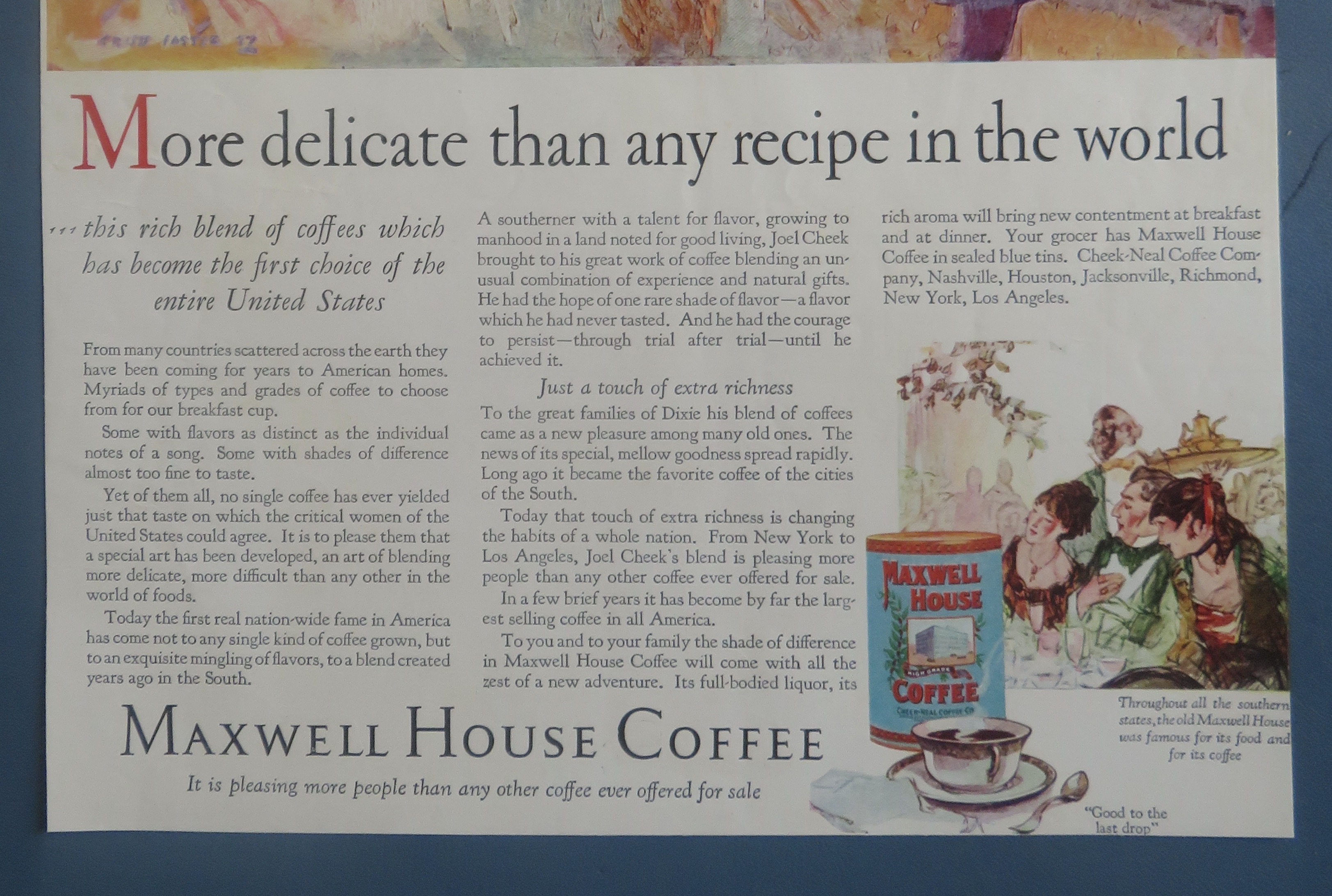 1927 Maxwell House Coffee with Maid Serving Woman