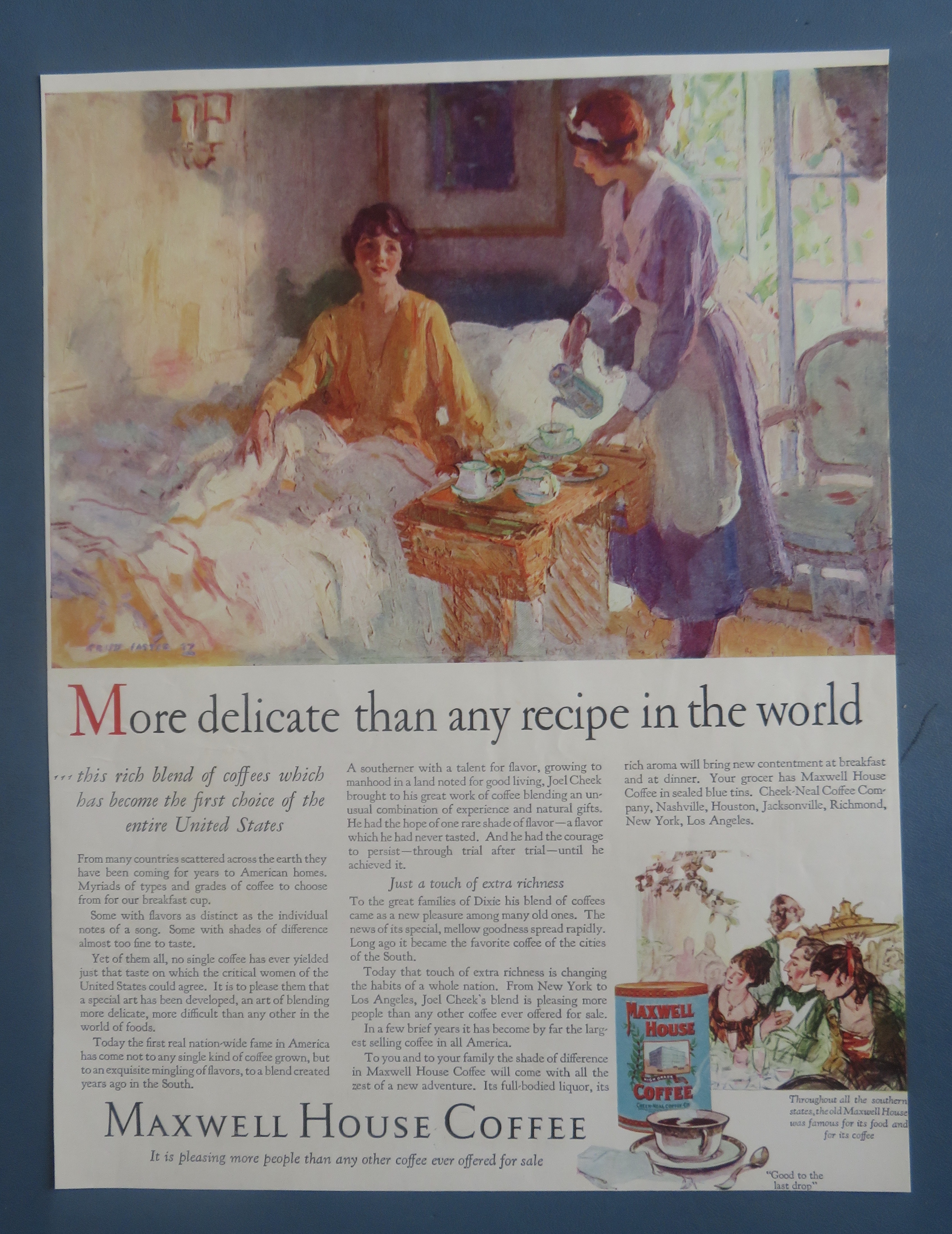 1927 Maxwell House Coffee with Maid Serving Woman