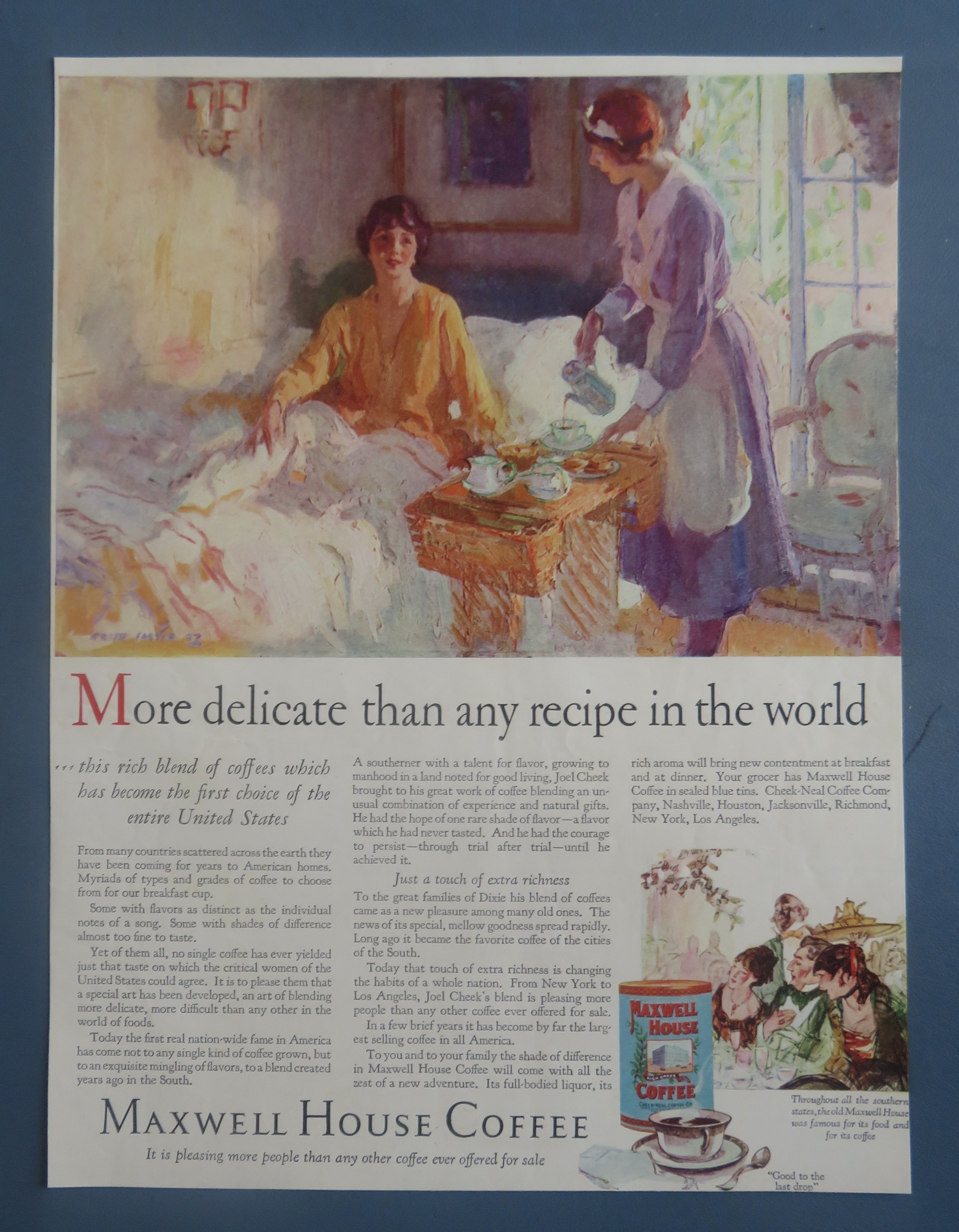 1927 Maxwell House Coffee with Maid Serving Woman