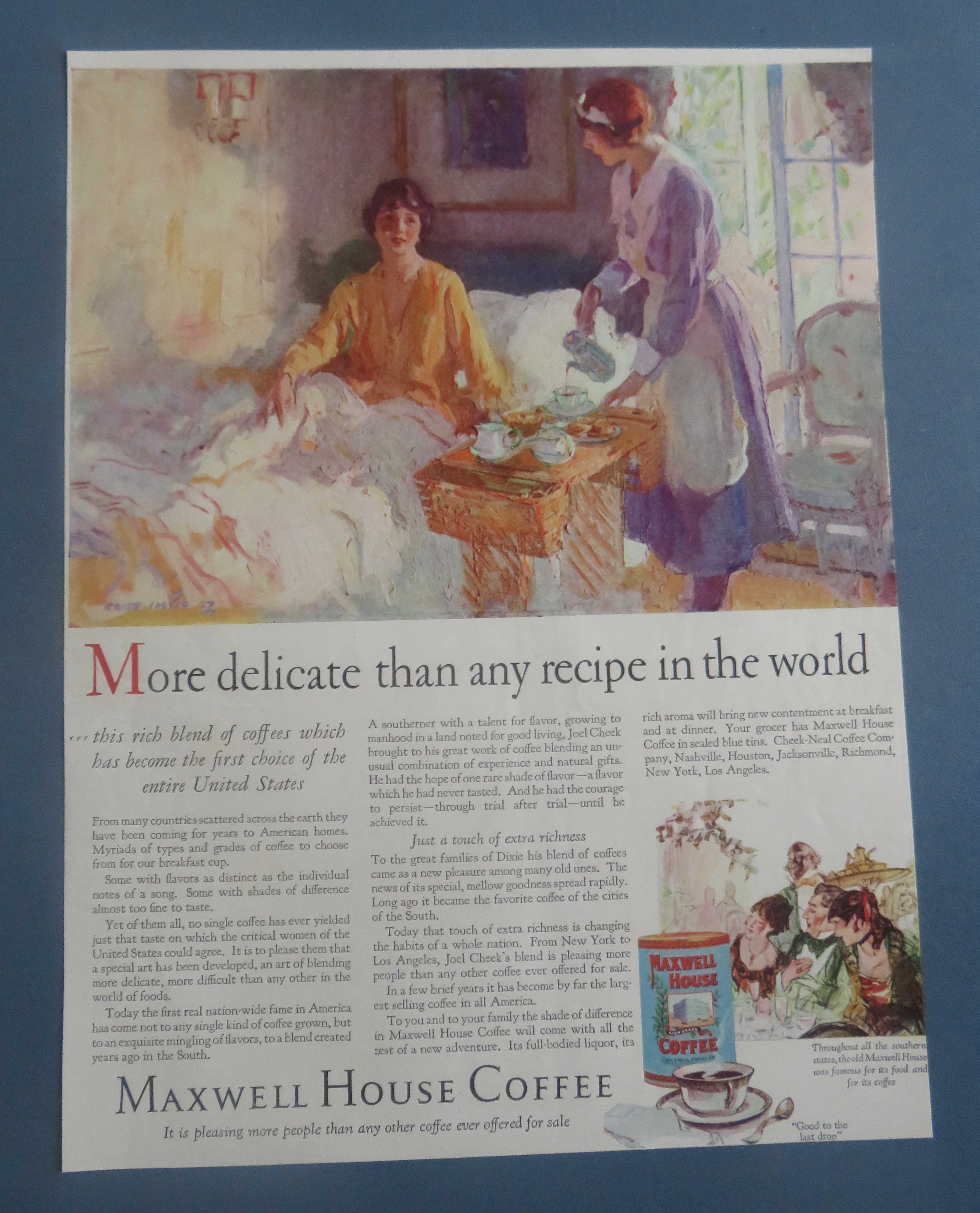 1927 Maxwell House Coffee with Maid Serving Woman