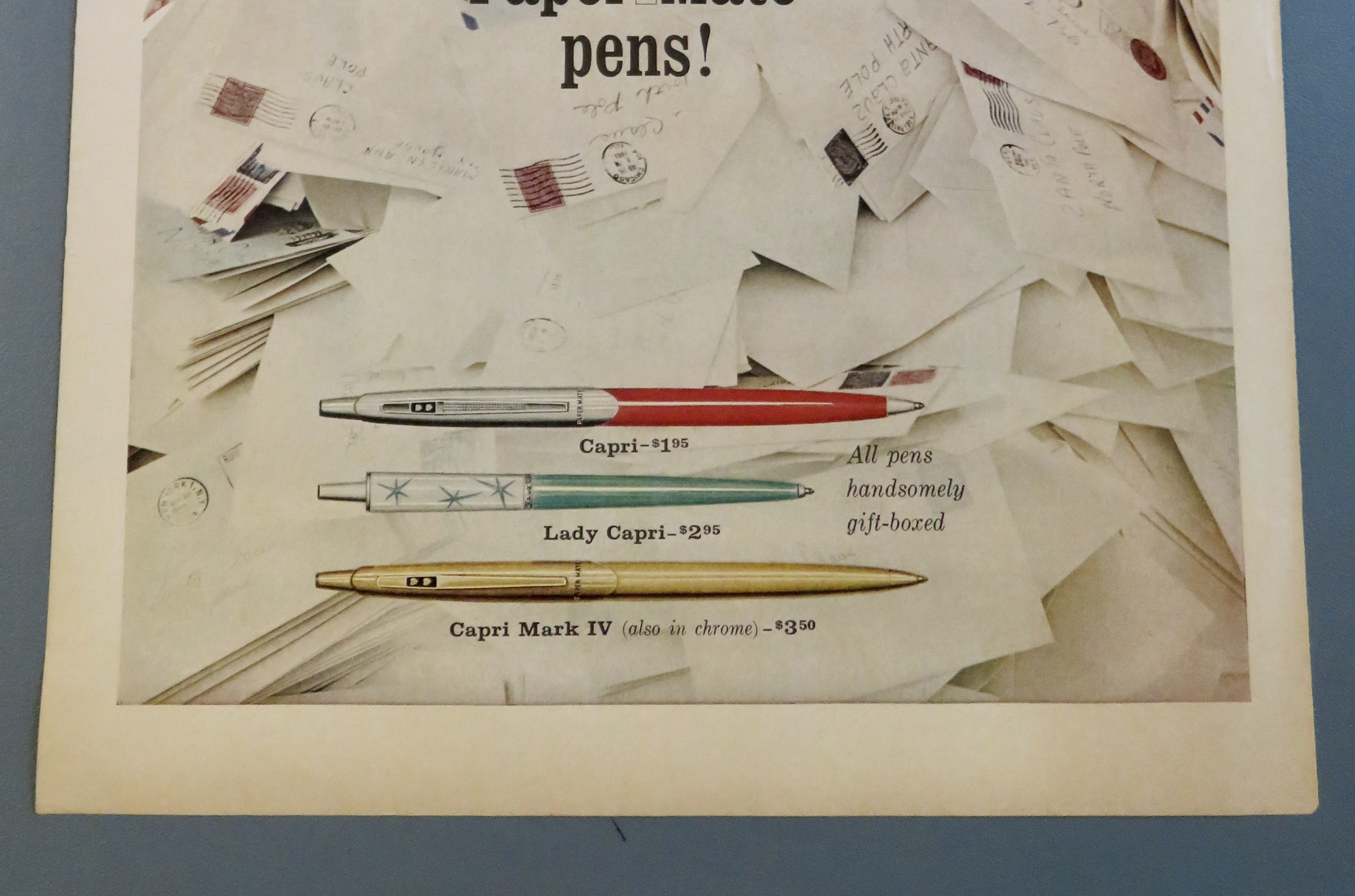 1961 Paper Mate Pens with Joe E Brown