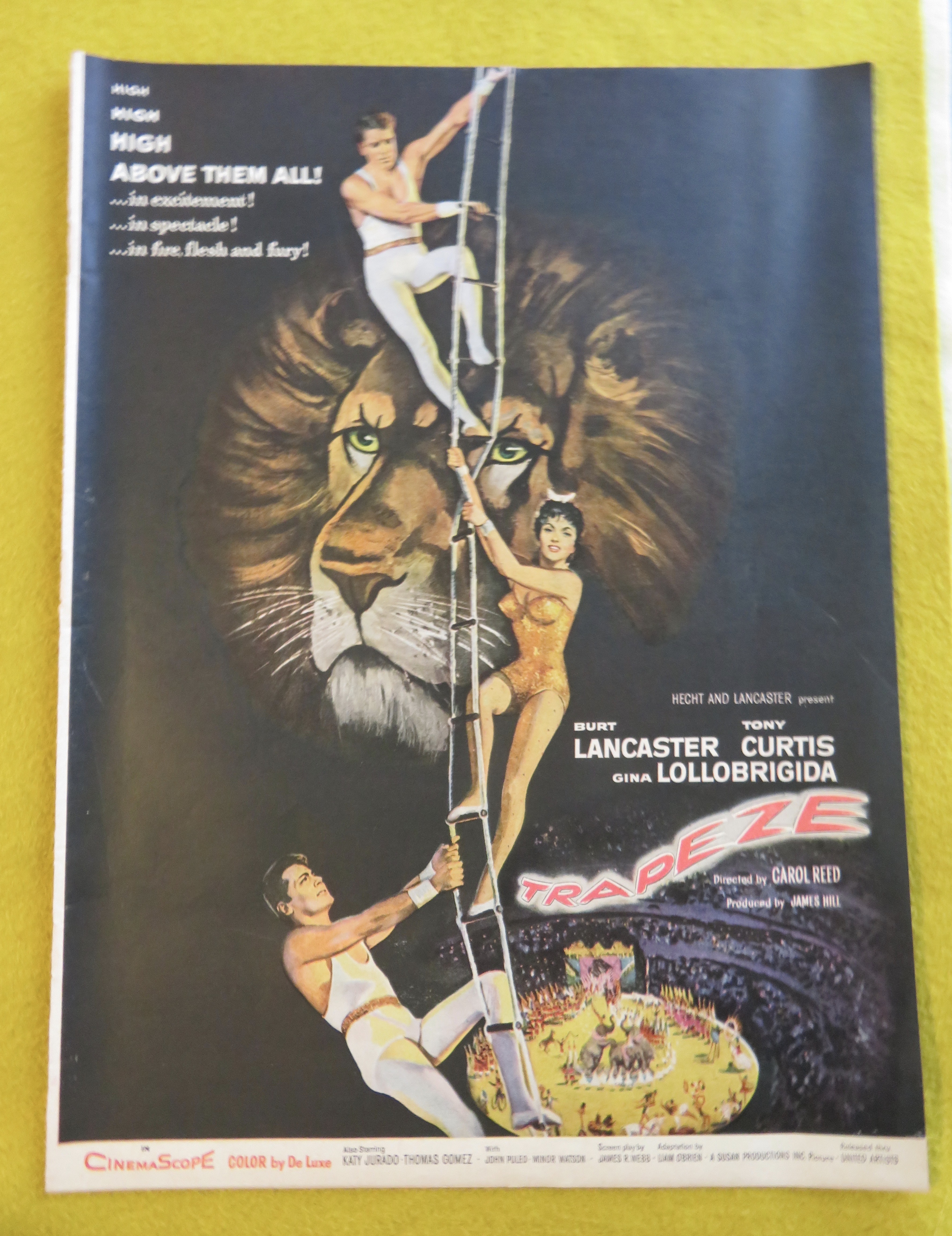 1956 Trapeze with Burt Lancaster & Gina Lollobrigida