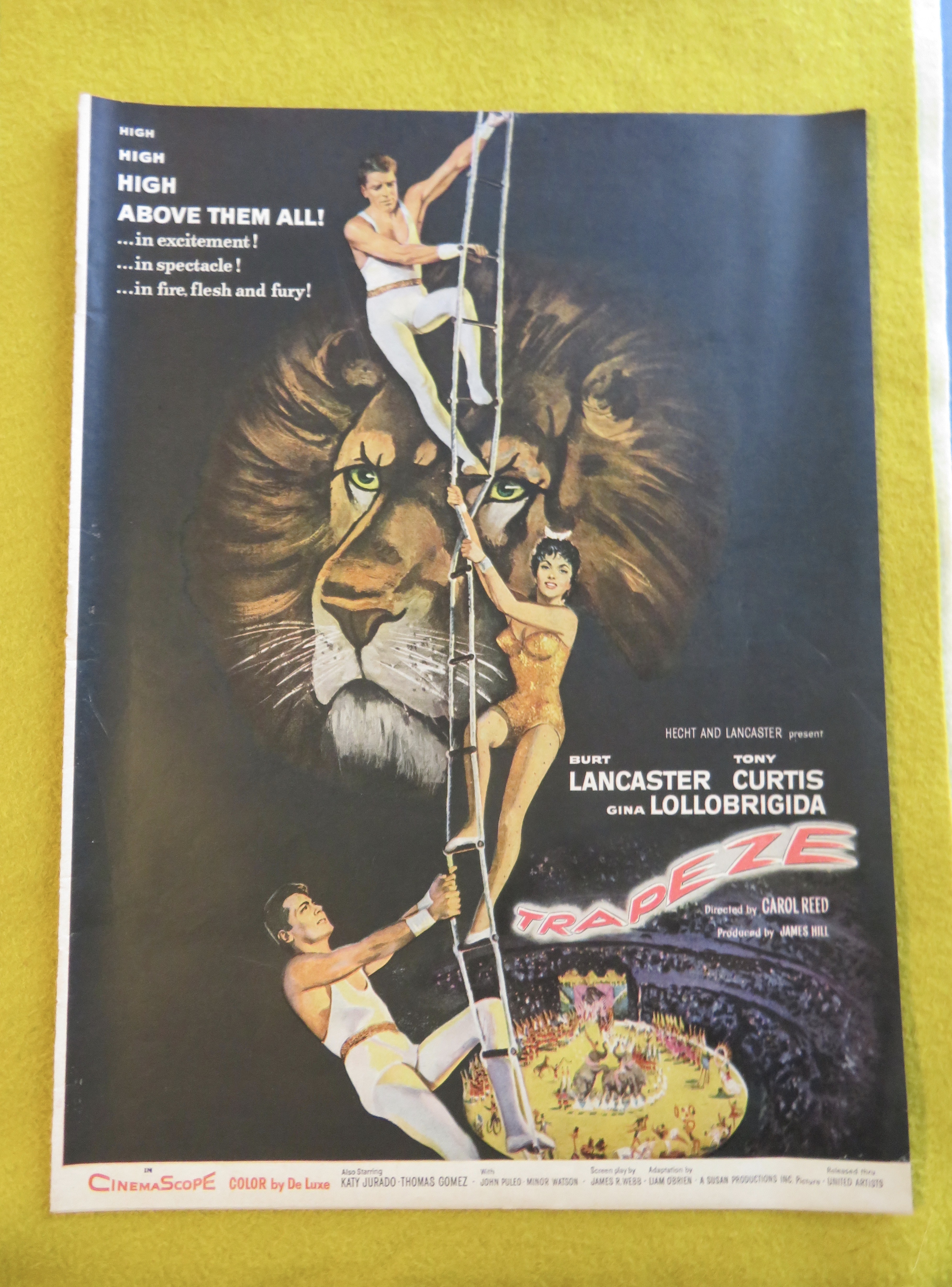 1956 Trapeze with Burt Lancaster & Gina Lollobrigida
