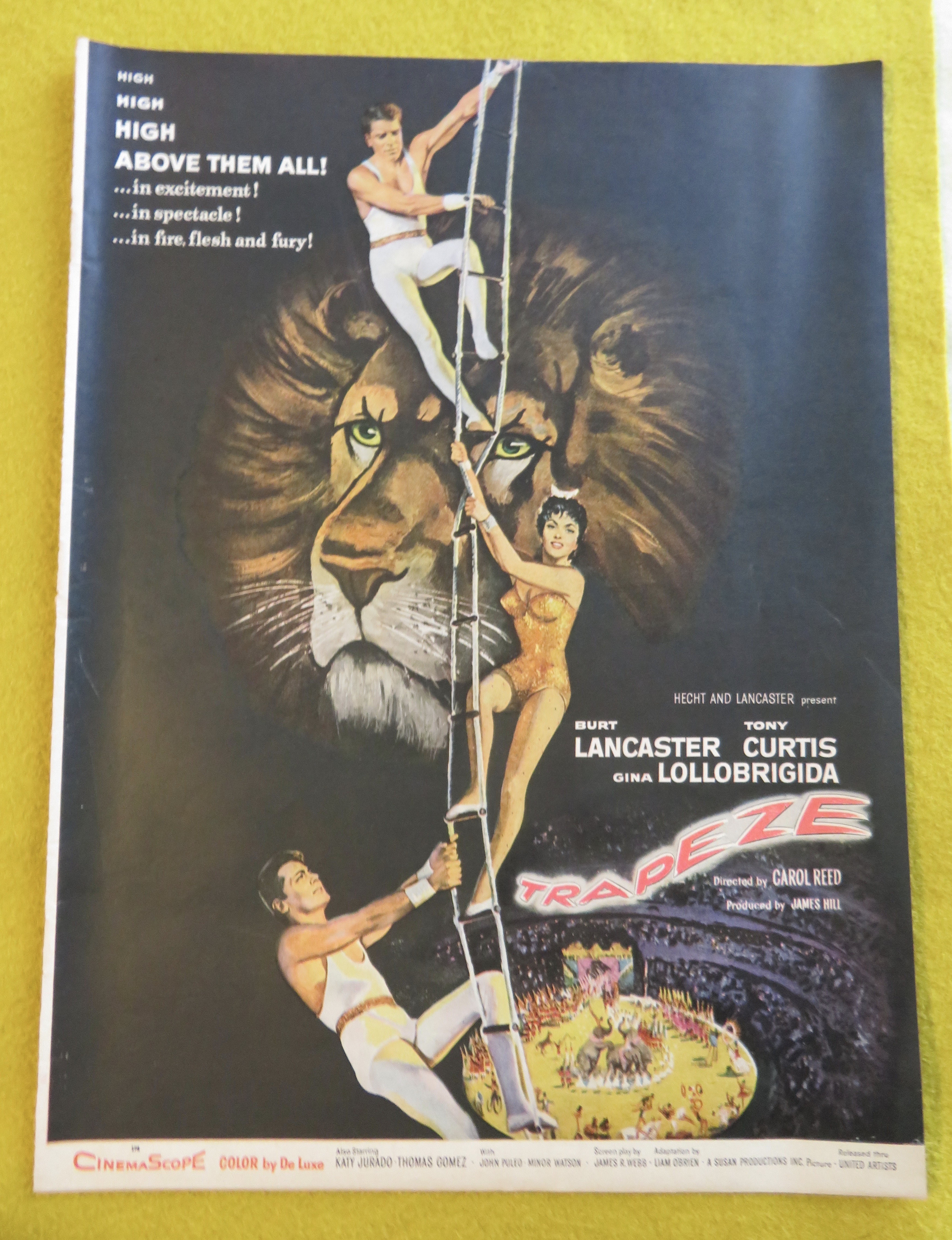1956 Trapeze with Burt Lancaster & Gina Lollobrigida