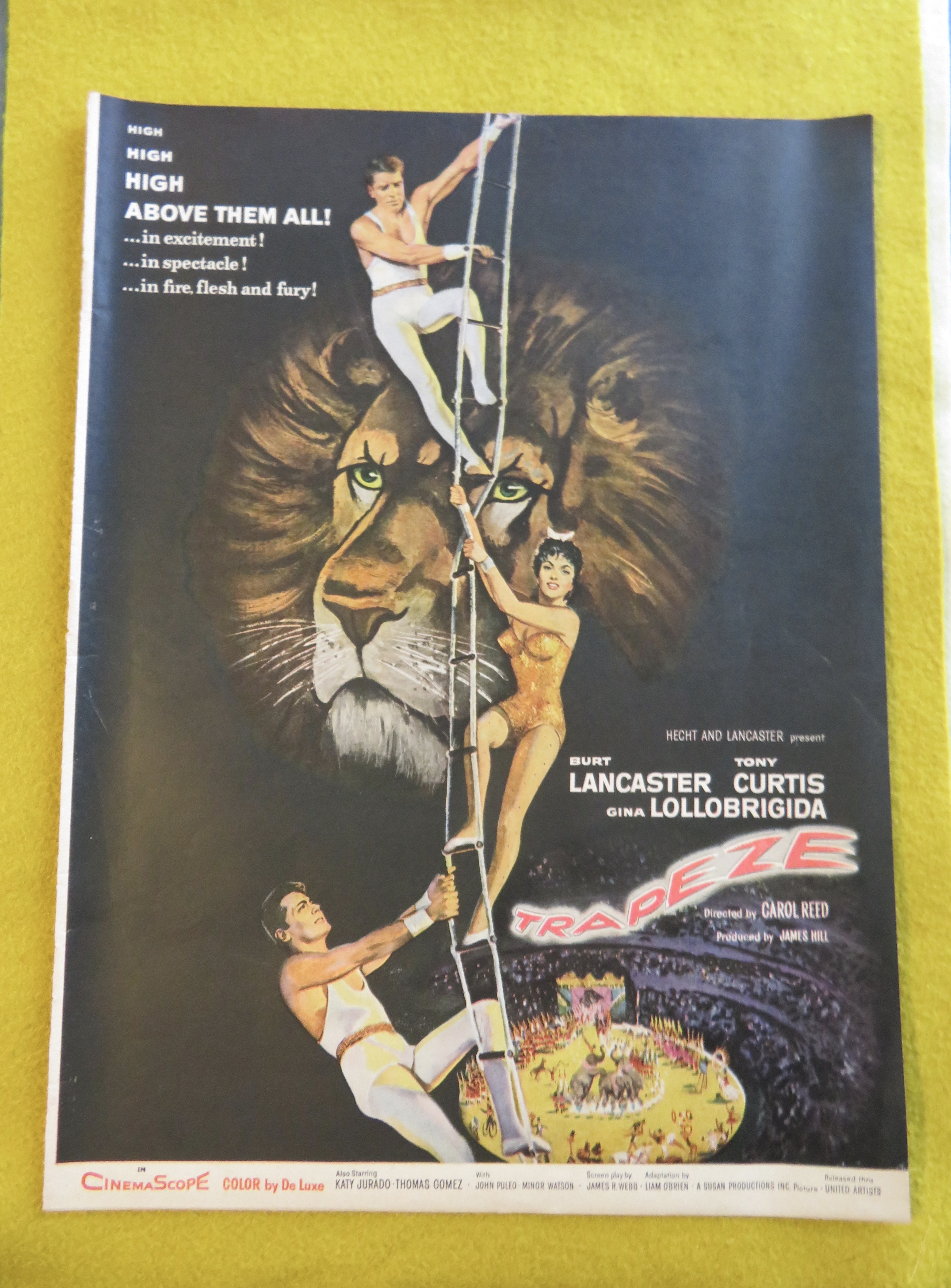 1956 Trapeze with Burt Lancaster & Gina Lollobrigida