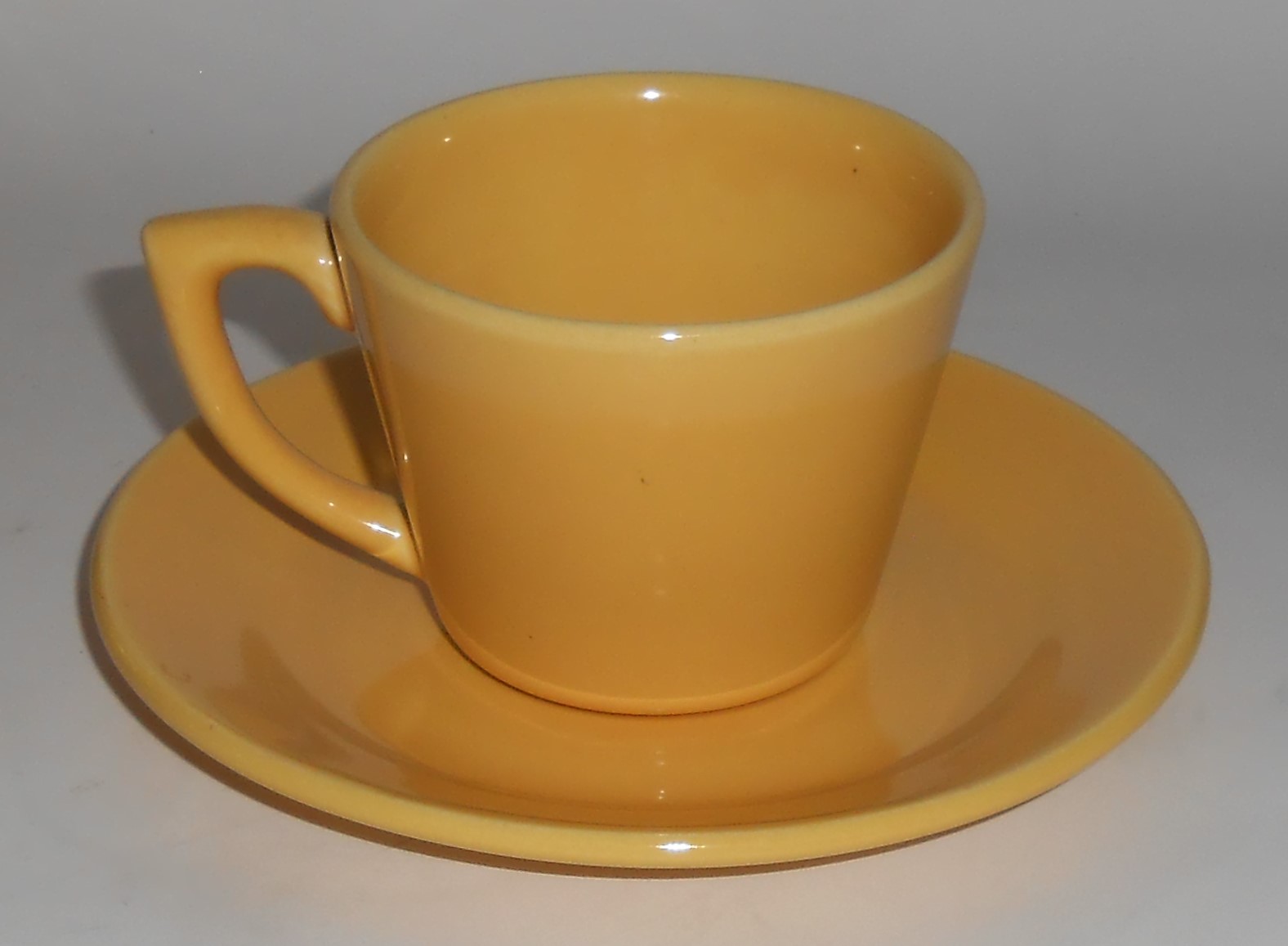 Bauer Pottery La Linda Yellow Cup & Saucer Set