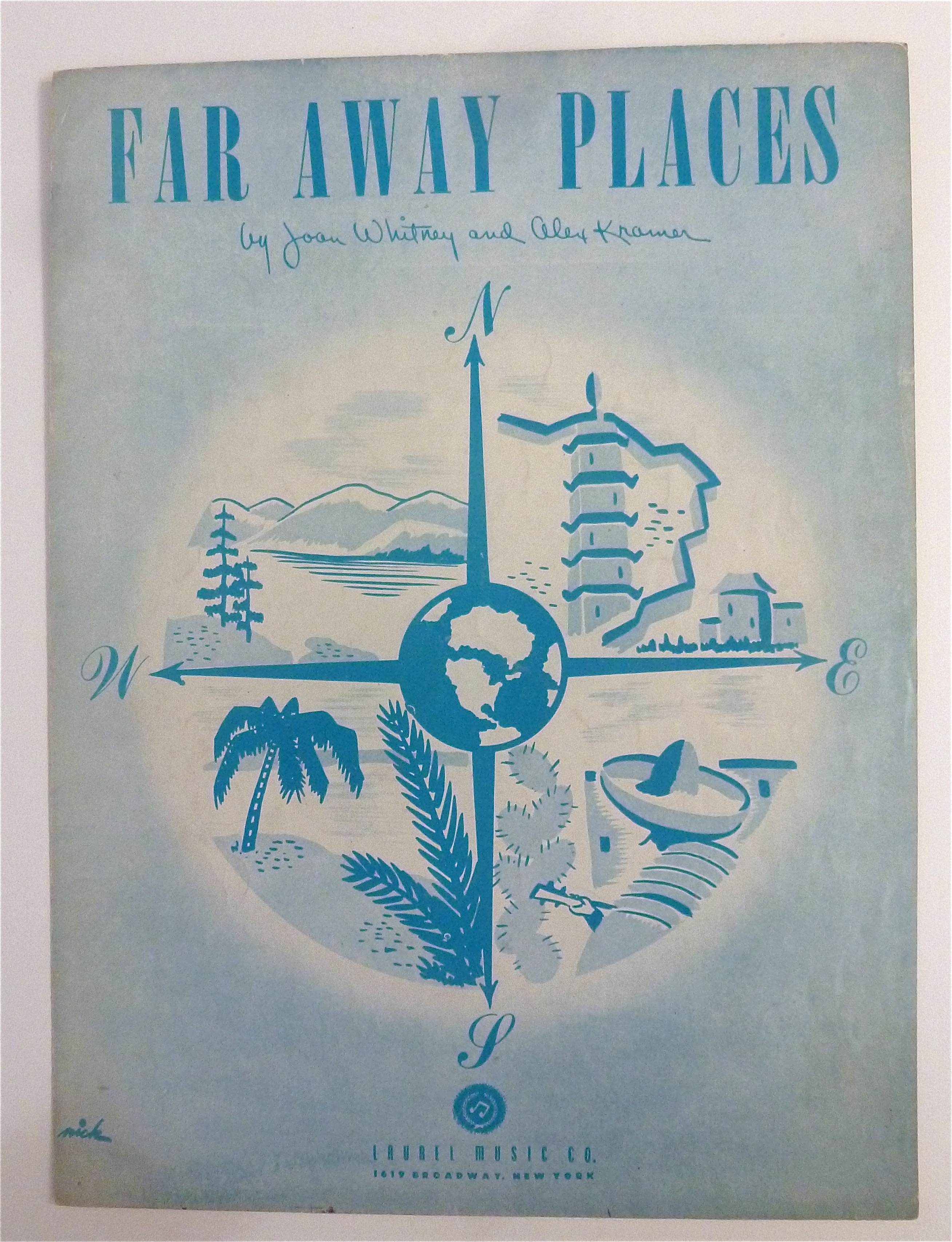 Sheet Music For 1948 Far Away Places