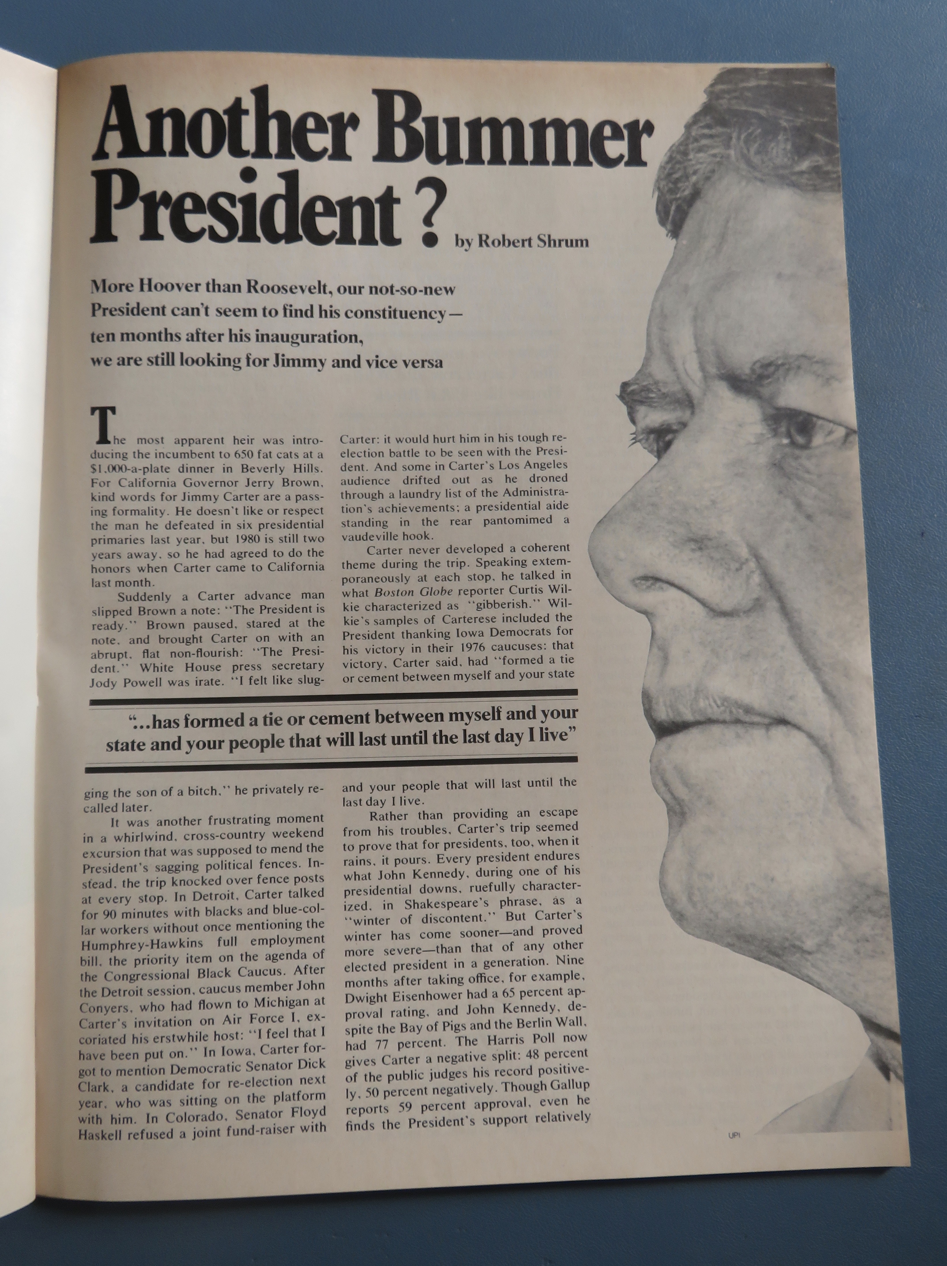 New Times Magazine November 25, 1977 Carter Discontent