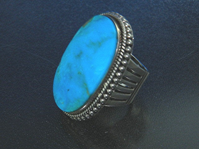 Dan Dodson Sterling Silver Kingman Turquoise Ring