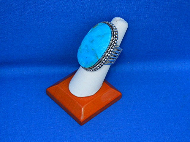 Dan Dodson Sterling Silver Kingman Turquoise Ring