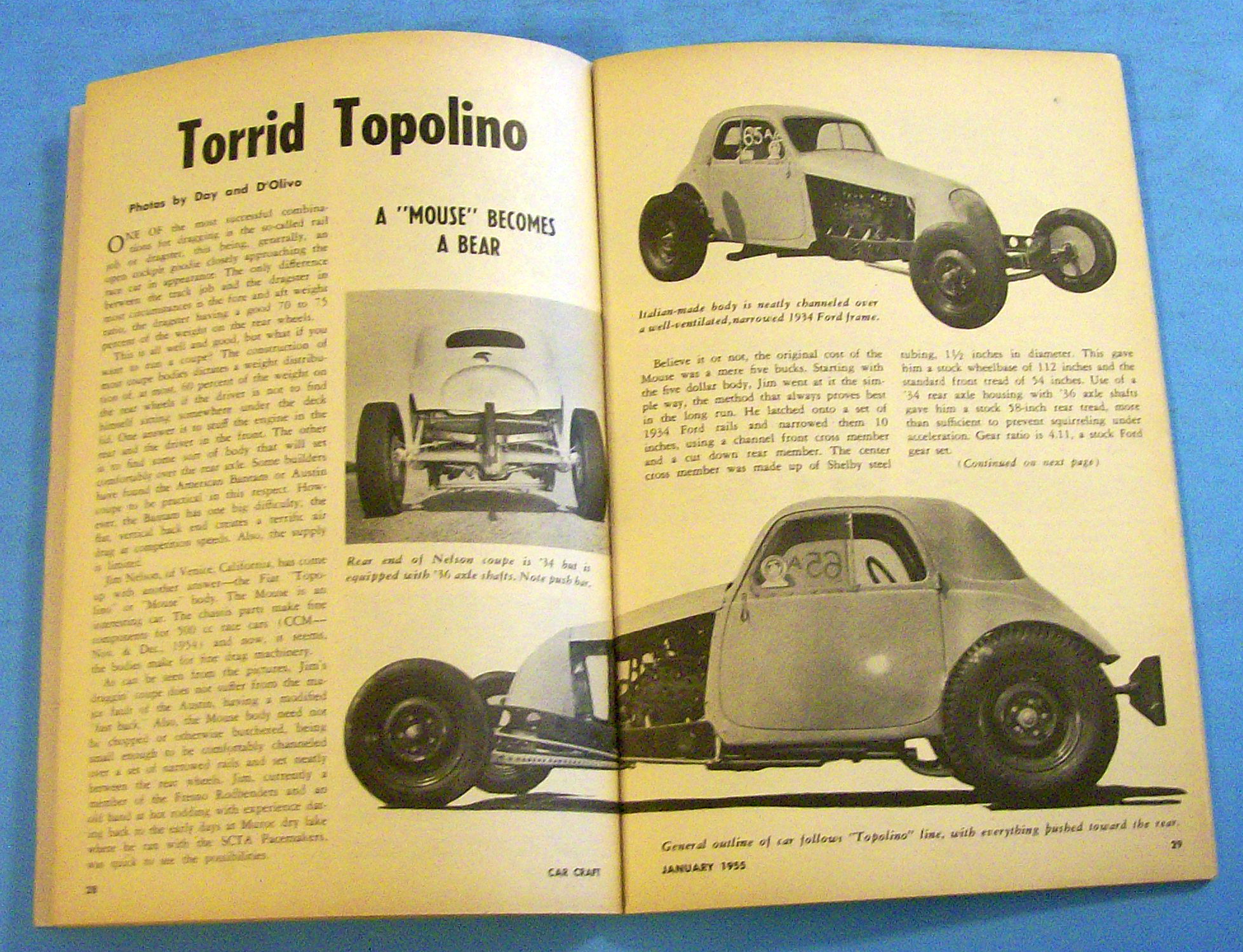 Car Craft January 1955 Big Gears For Big Engines