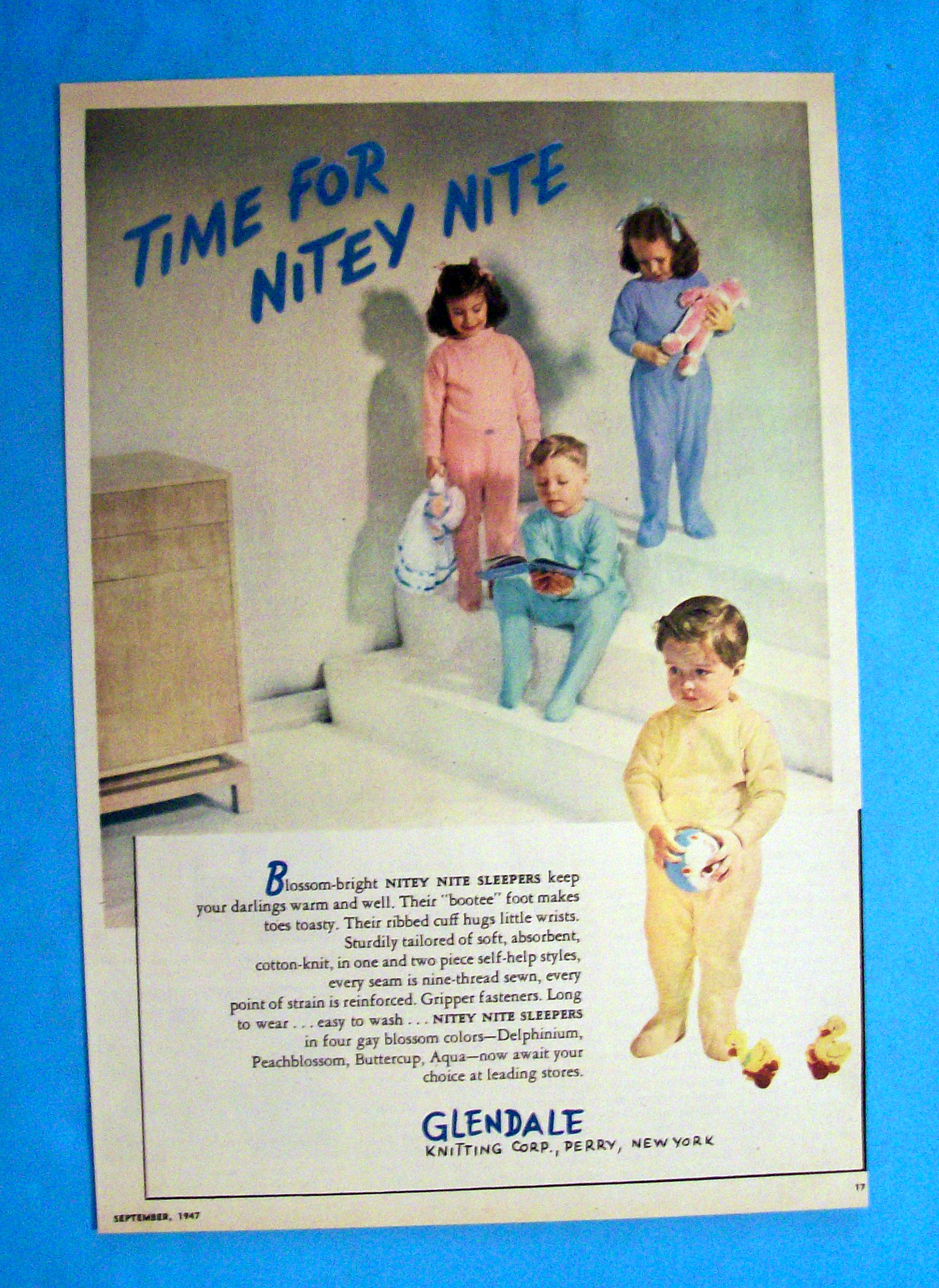 Vintage Ad: 1947 Nitey Nite Sleepers
