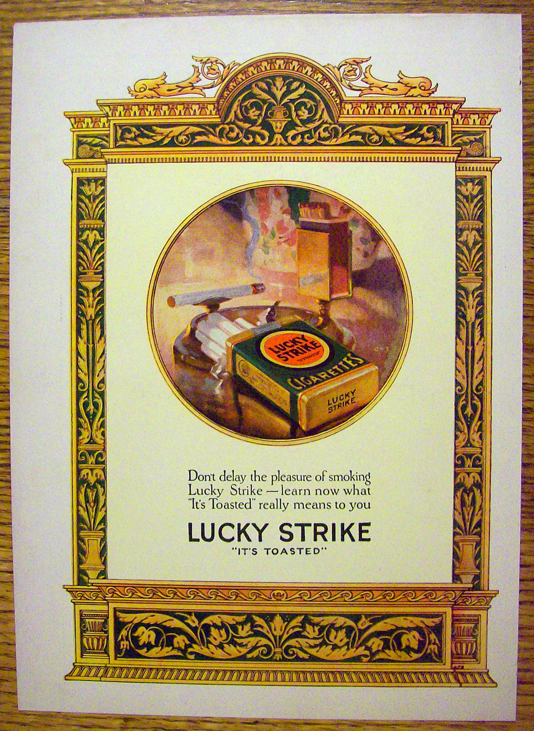 1926 Lucky Strike Cigarettes with Pack of Cigarettes