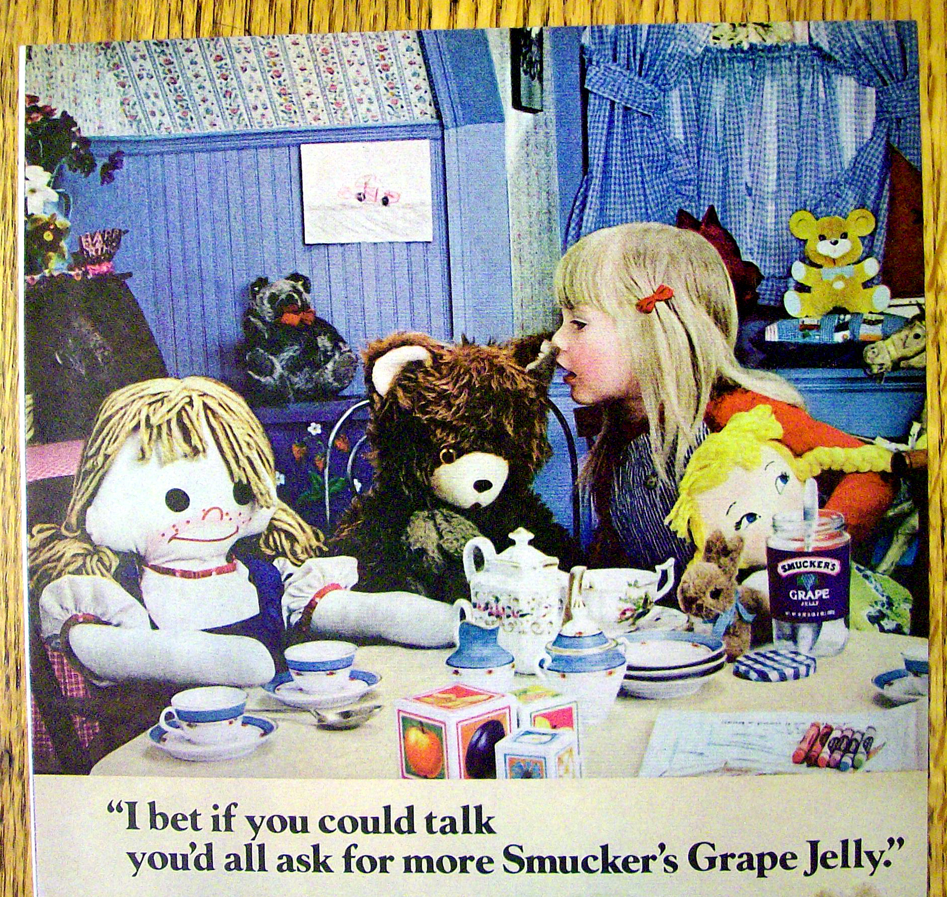 1978 Smucker's Grape Jelly with Girl's Tea Party