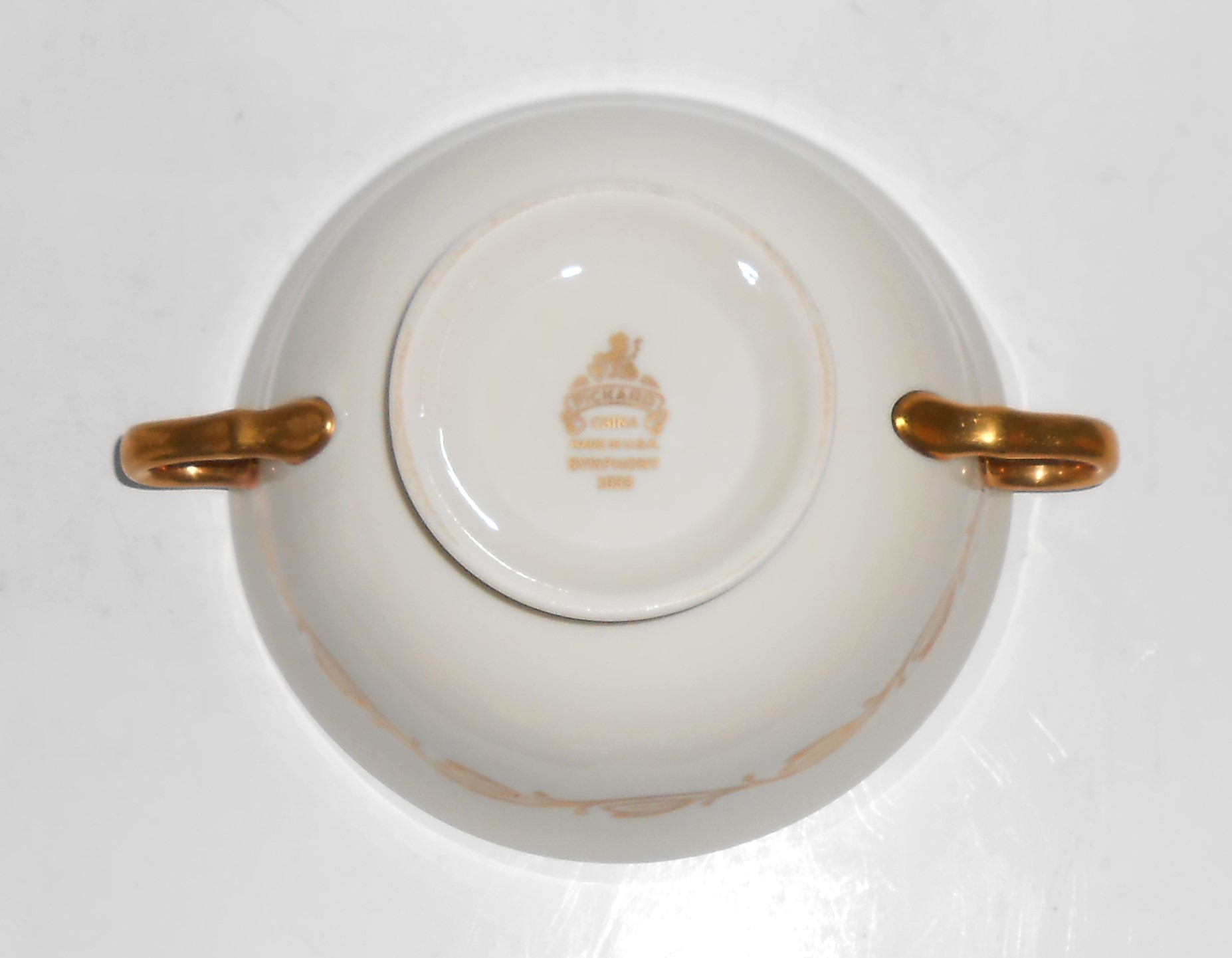 Pickard Porcelain China Gold Symphony Cream Soup Bowl