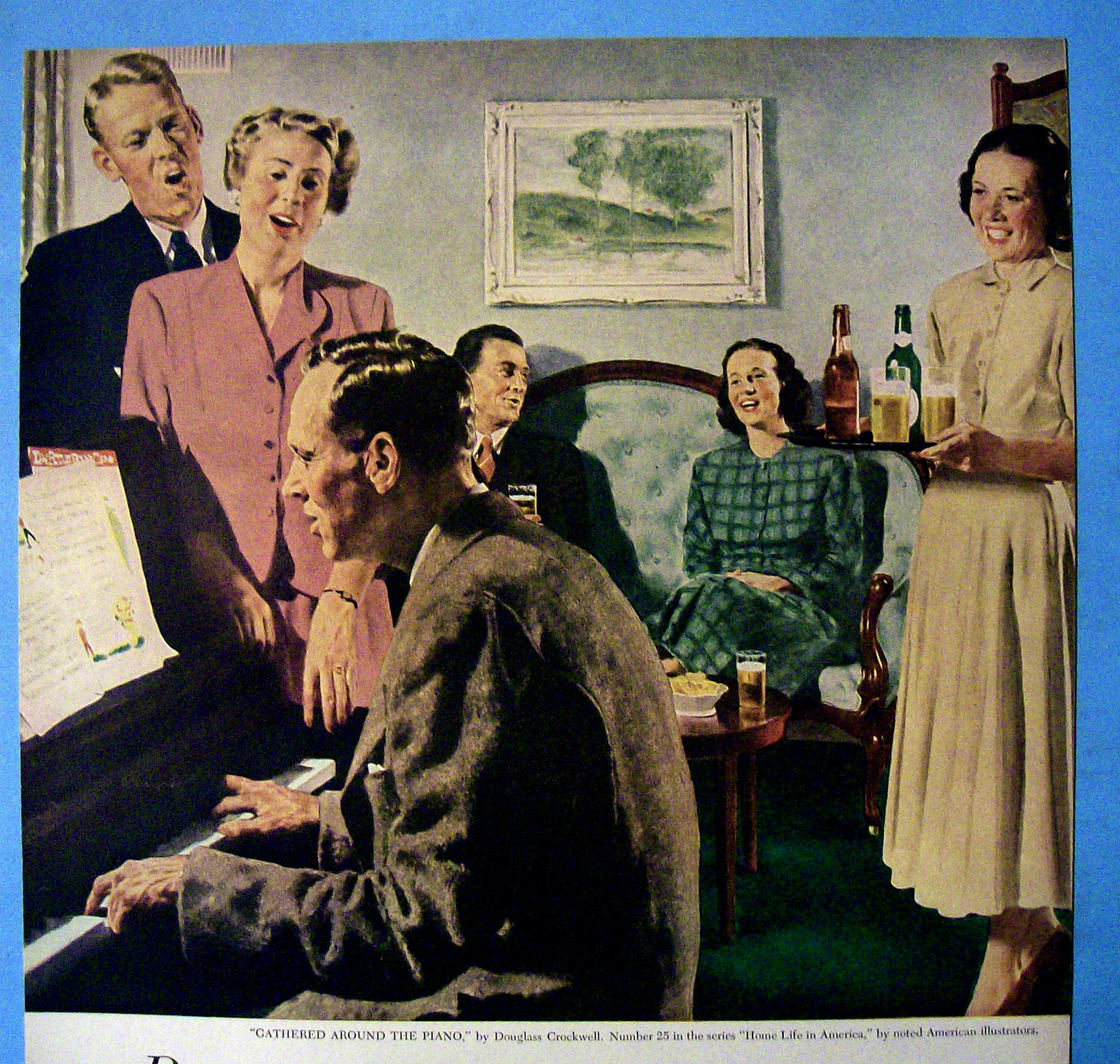 1949 Beer Belongs with Gathered Around the Piano
