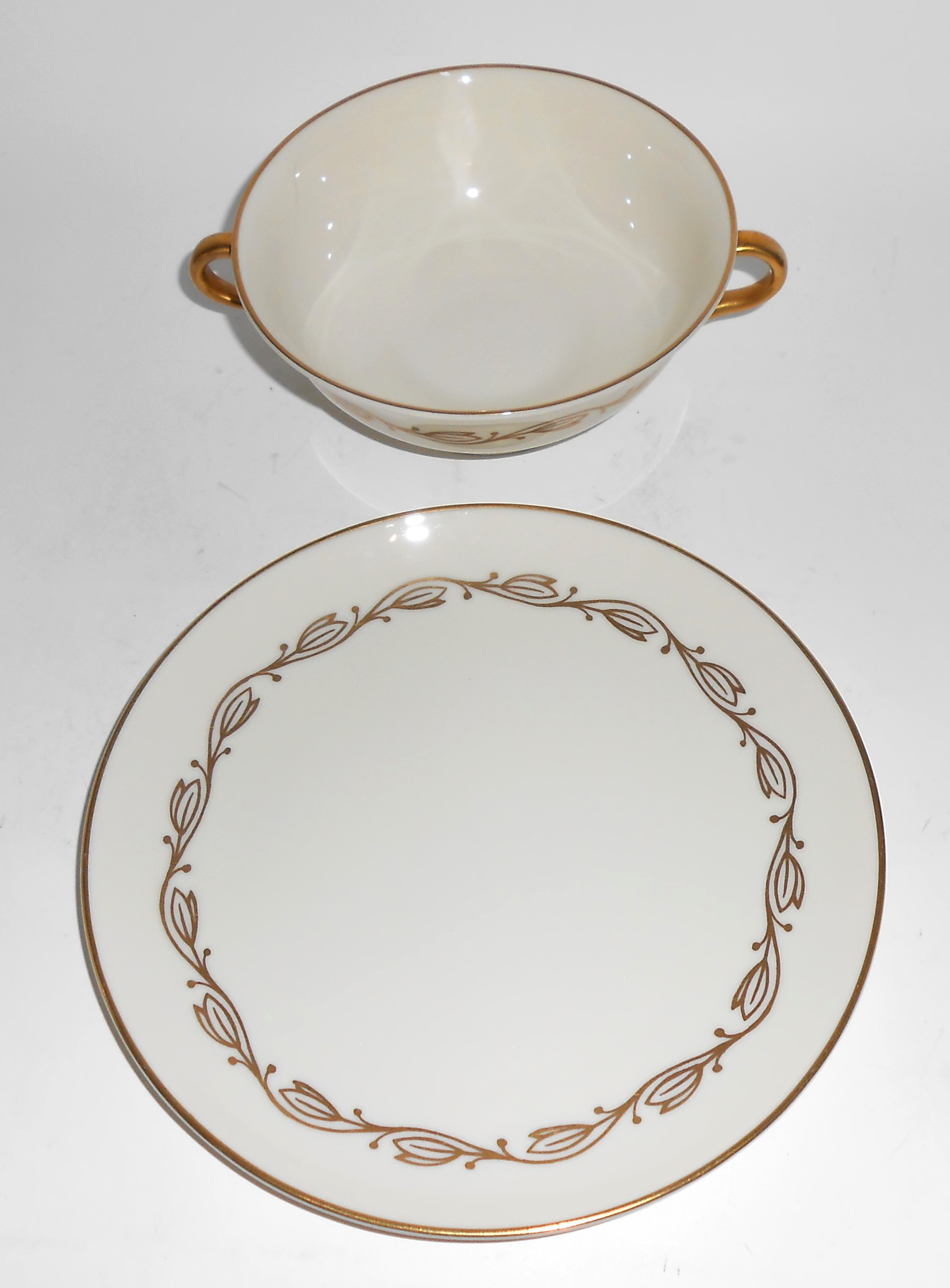 Pickard Porcelain China Gold Symphony Cream Soup Bowl w