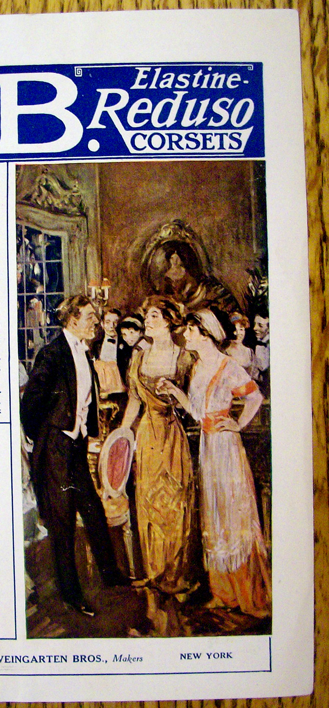 1912 Weingarten Bros Reduso Corsets w/Women At Party