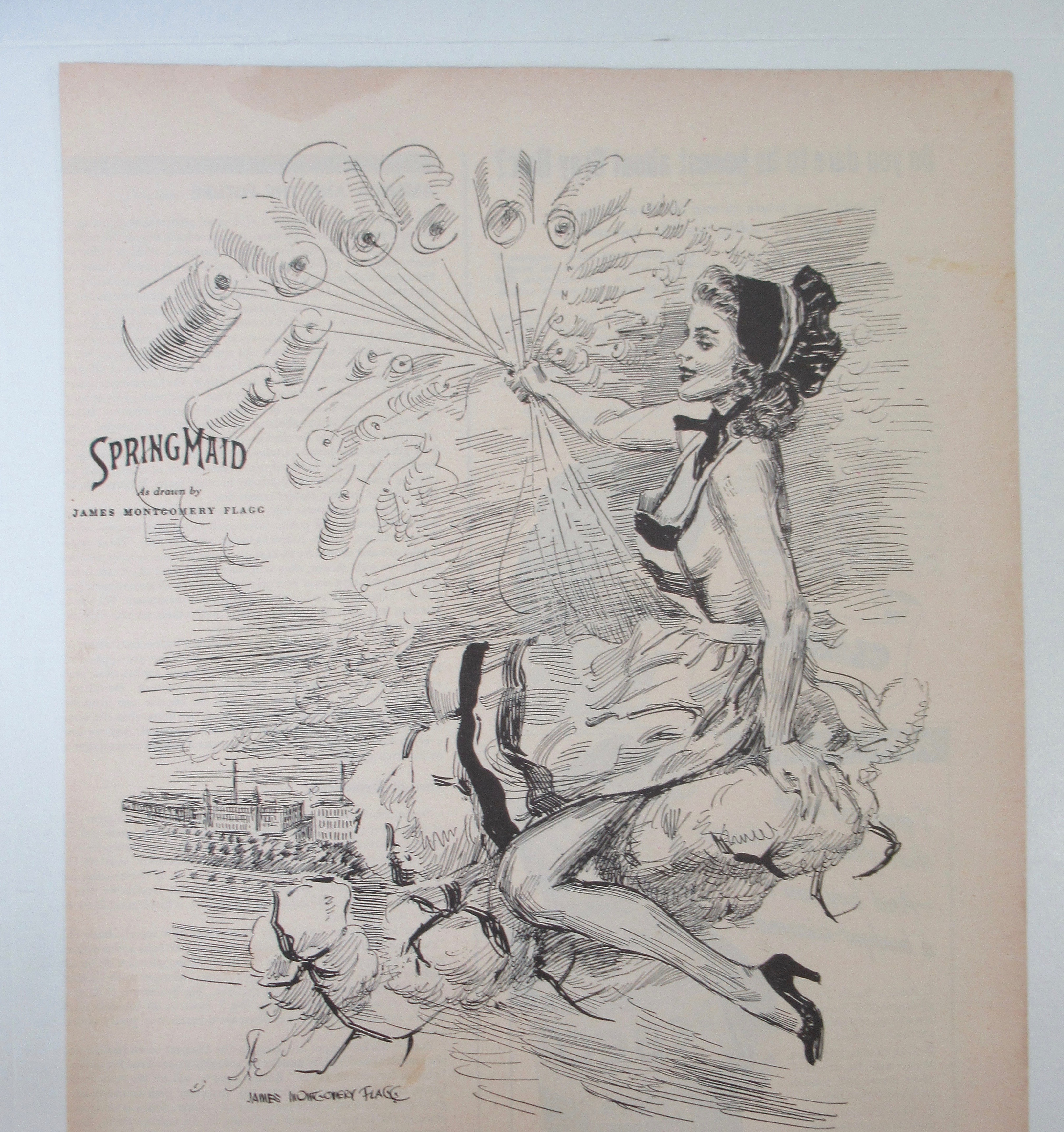 1943 Springmaid with Woman By James Montgomery Flagg