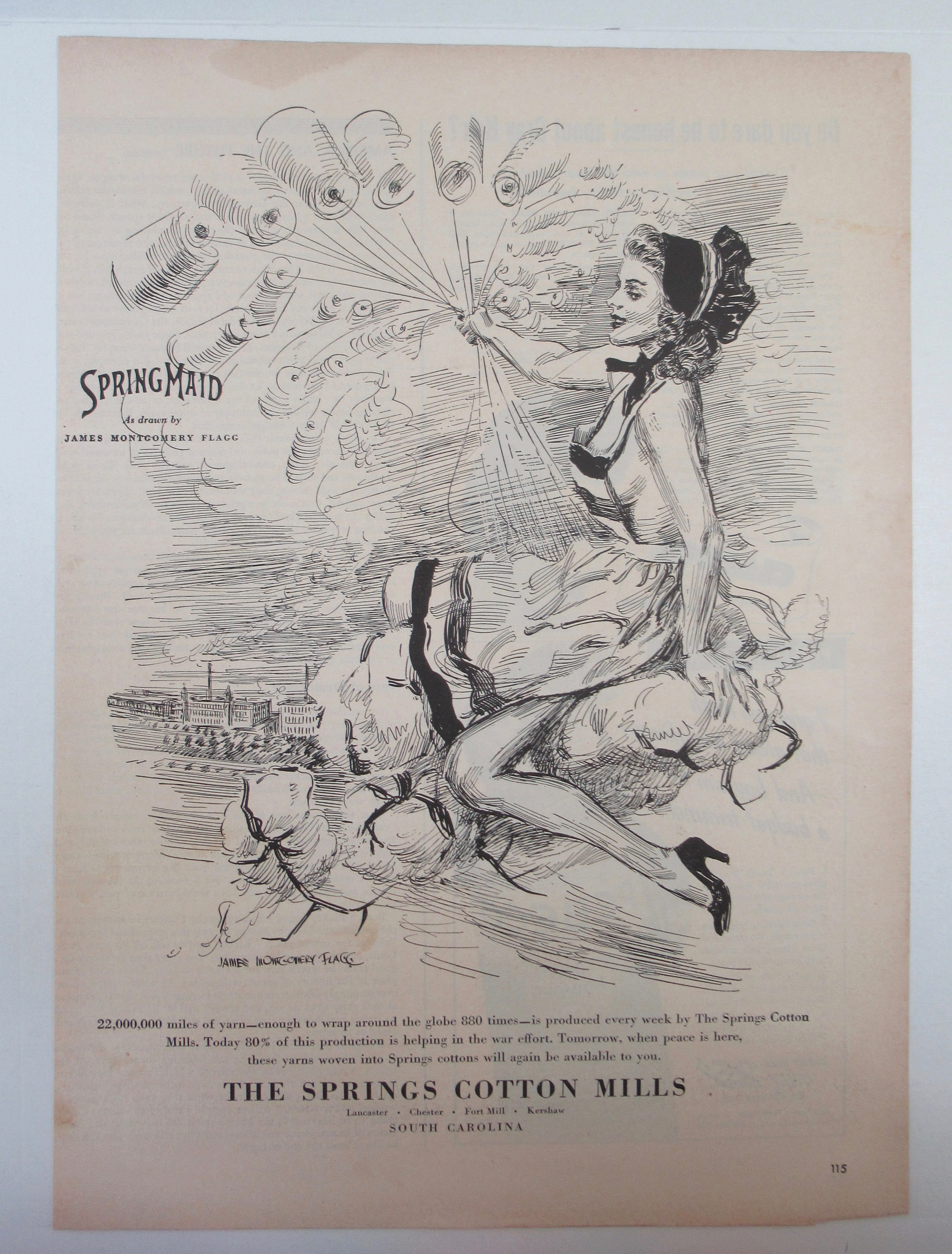 1943 Springmaid with Woman By James Montgomery Flagg
