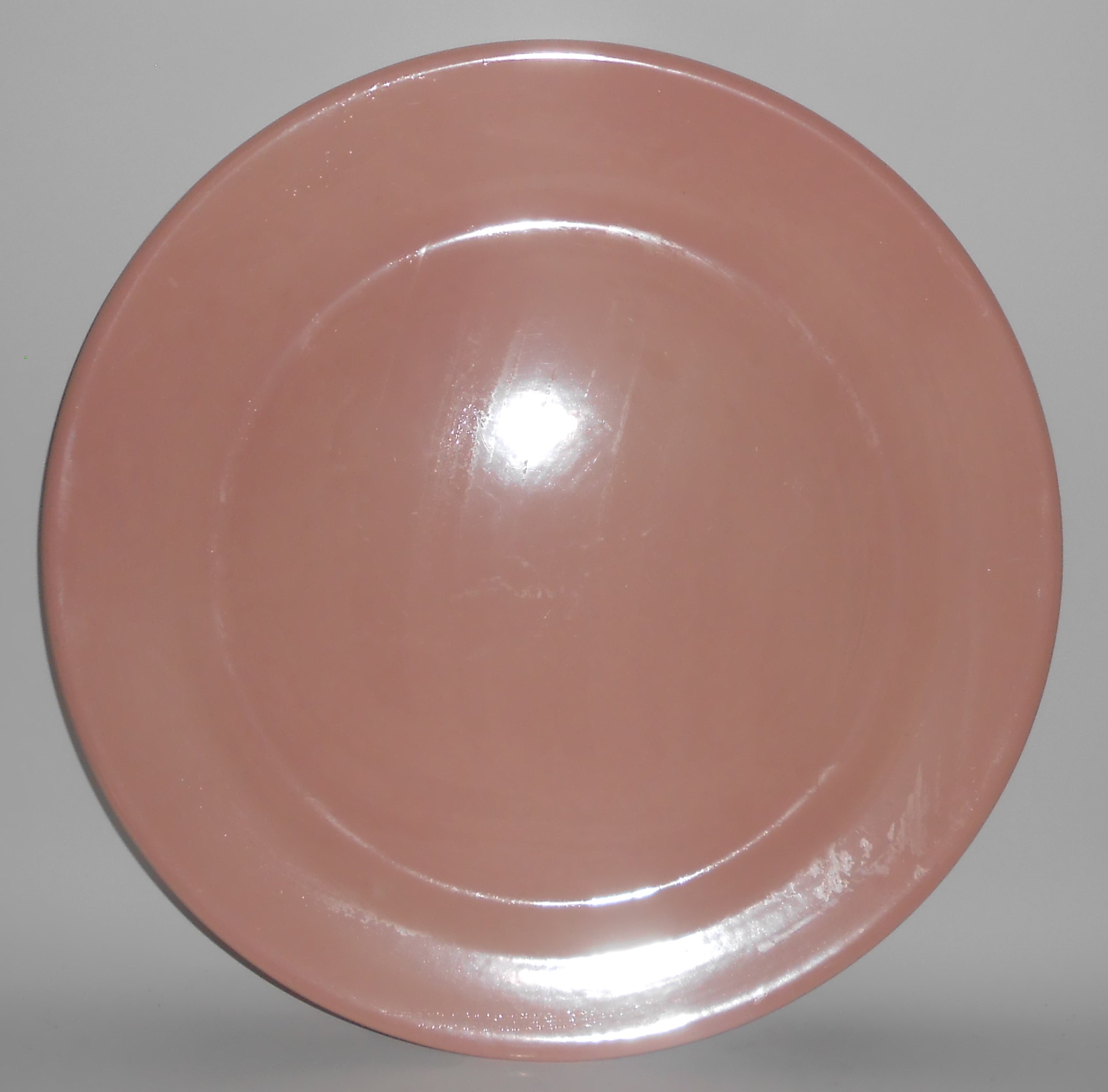 T S & T Lu-Ray Pastels Pottery Pink Chop Plate