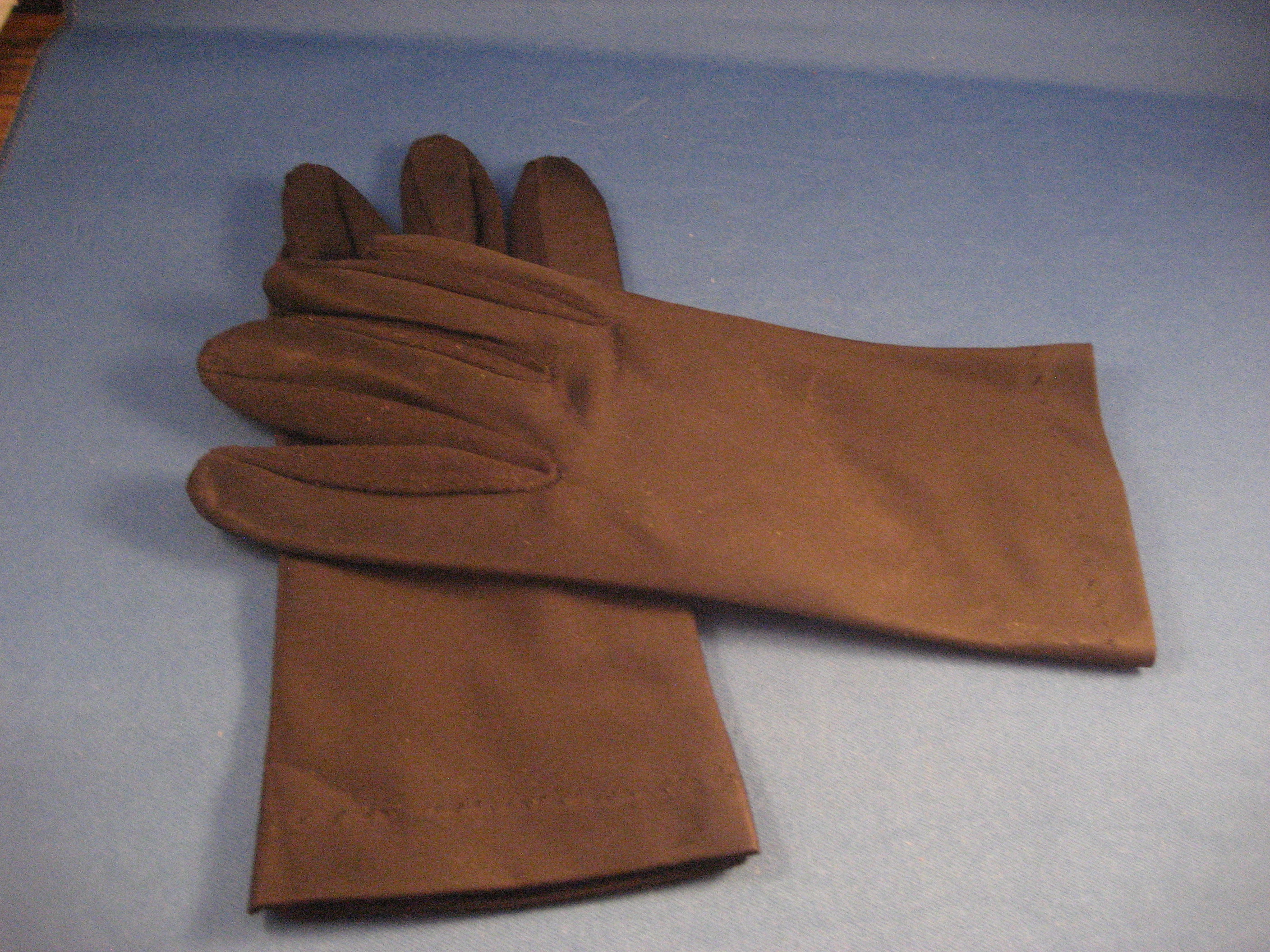 Black Satin Gloves