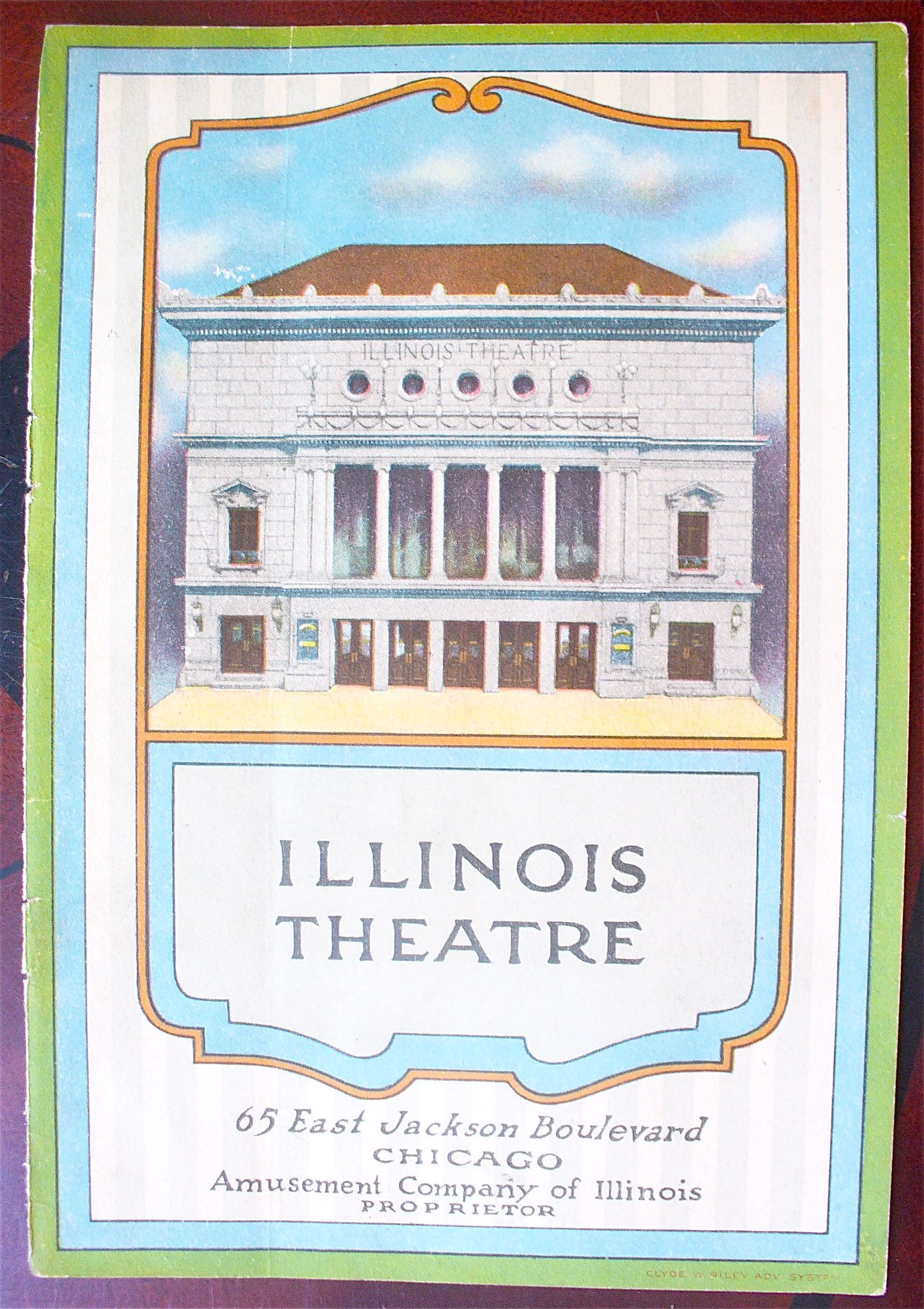 1918 Illinois Theatre with Illinois Theatre Building
