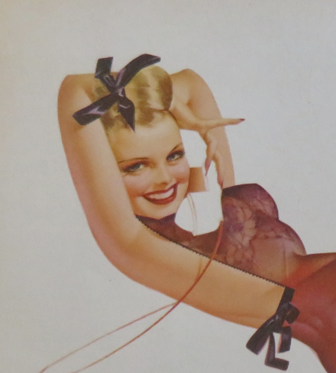 1940's Sexy George Petty Girl Pin Up Girl On Telephone