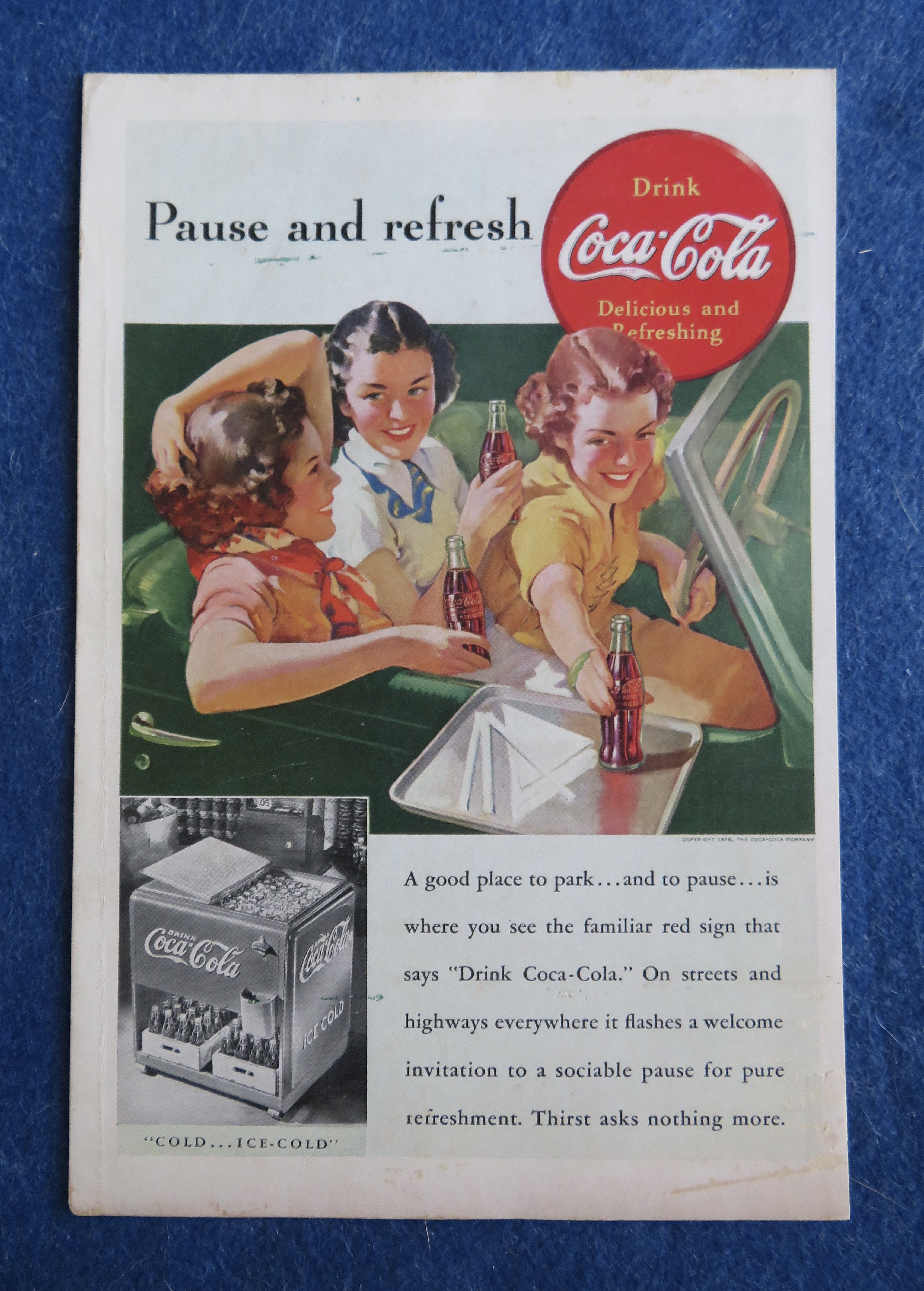 1938 Coca Cola (Coke) with Three Girls in a Car