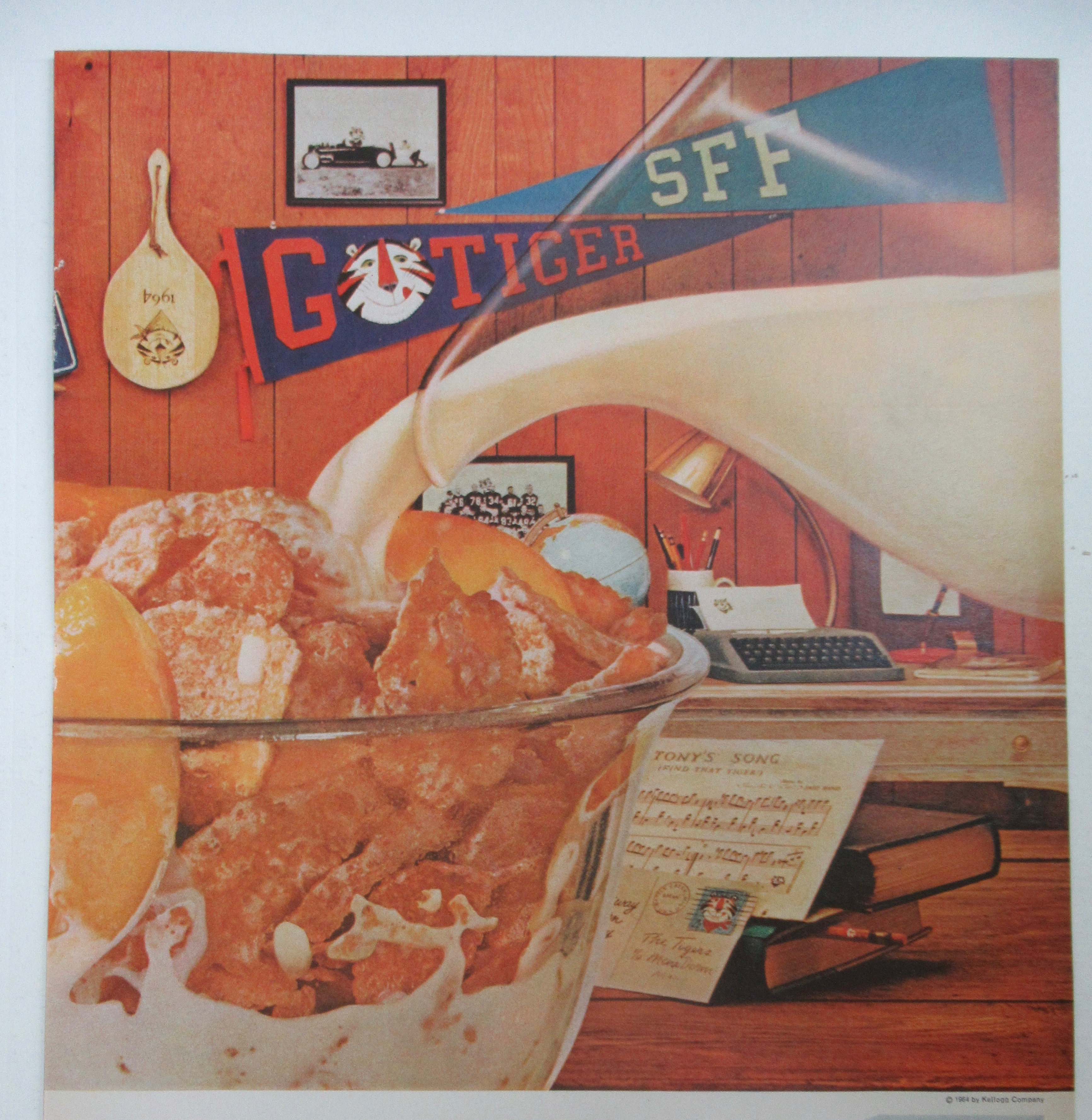 1964 Kellogg's Frosted Flakes w/ Bowl Of Cereal