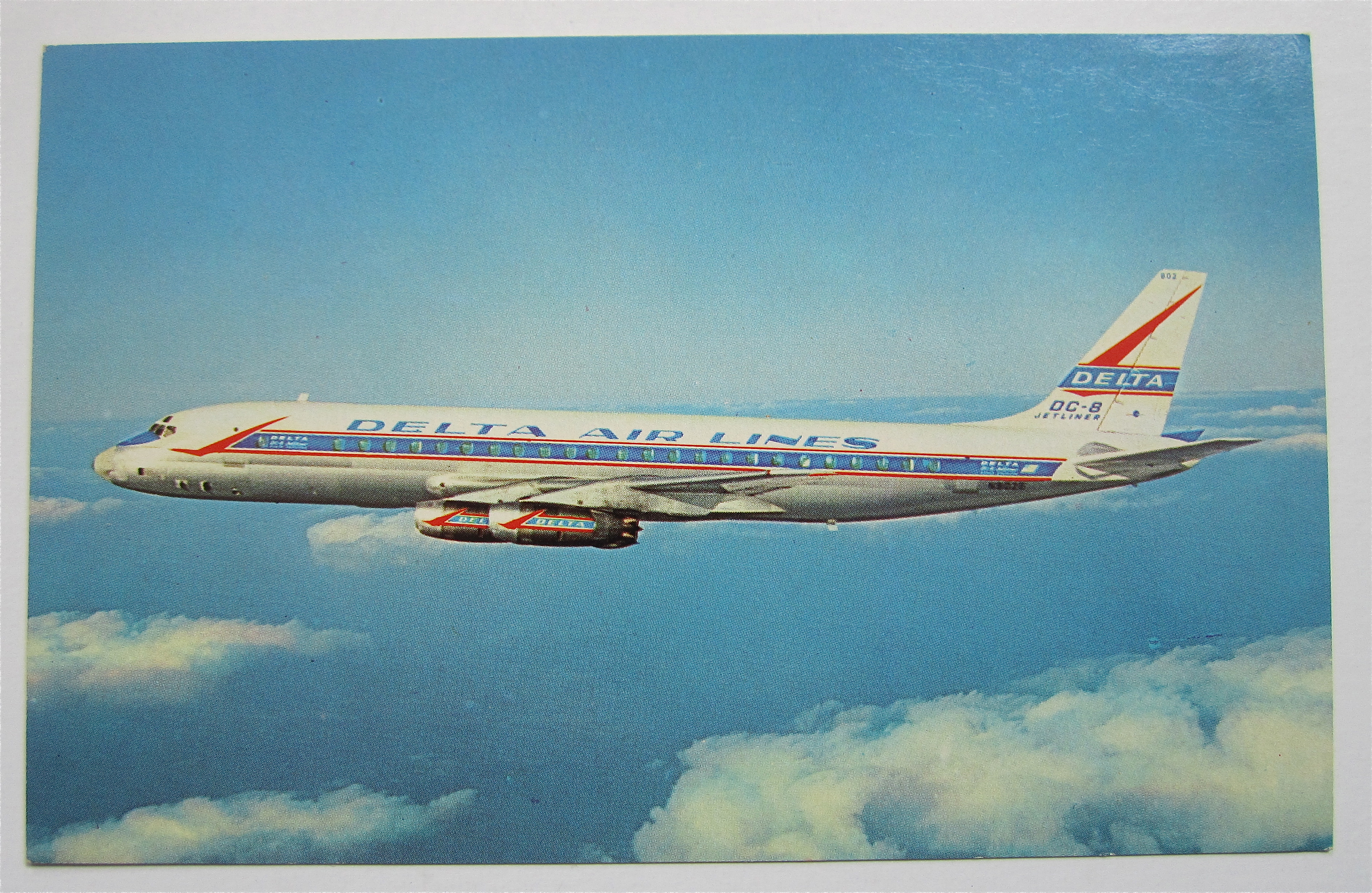 Delta DC-8 Jetliner Postcard