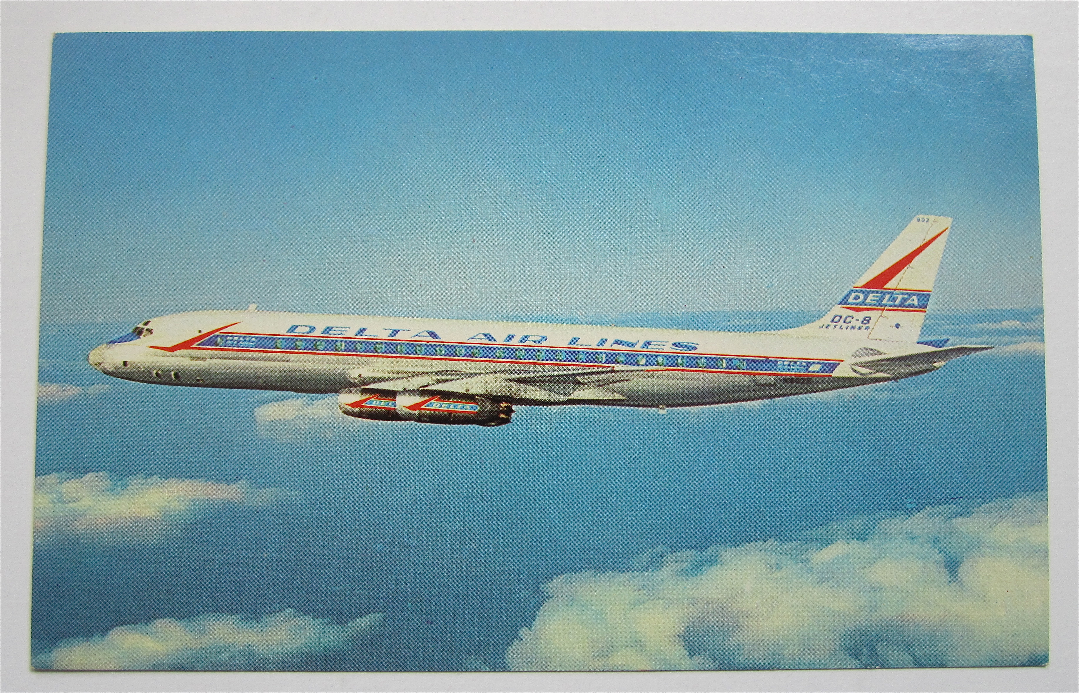 Delta DC-8 Jetliner Postcard