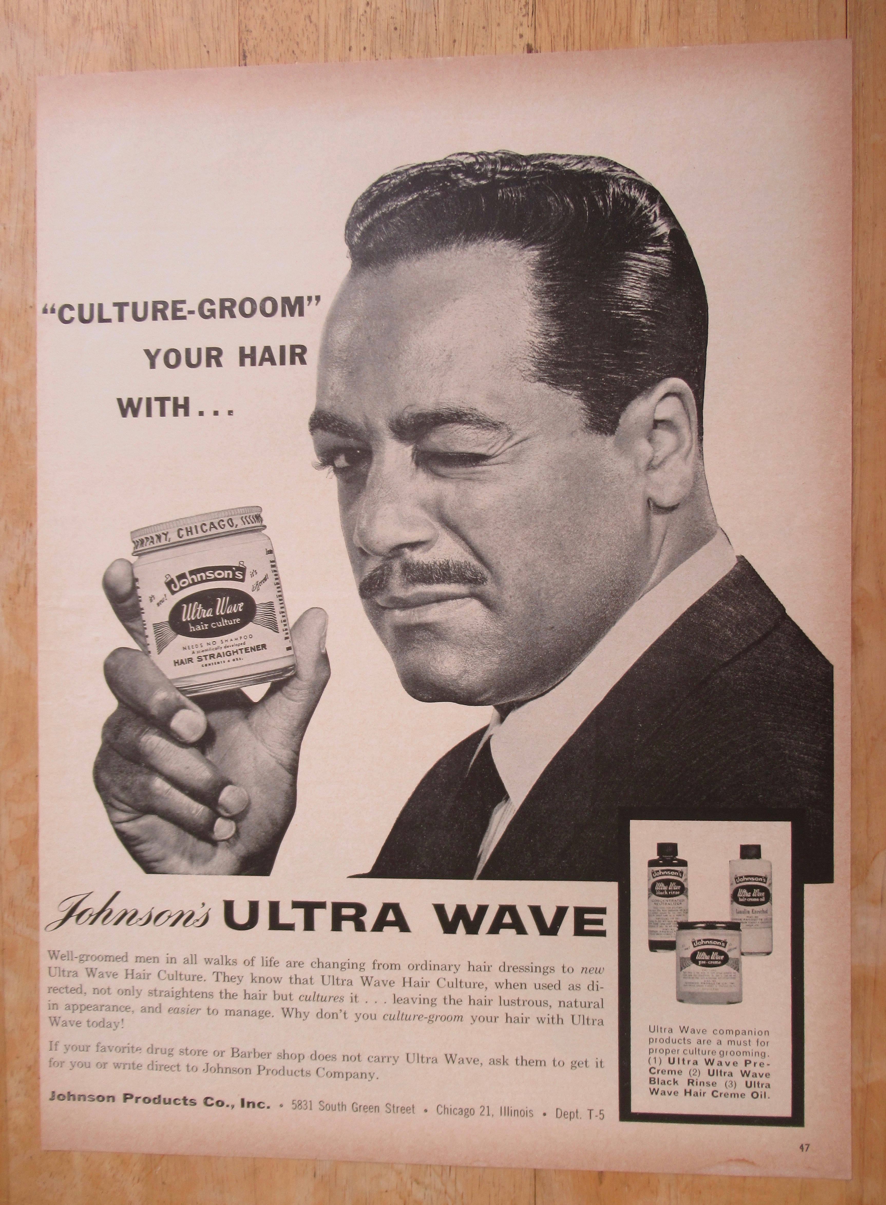 1963 Johnson's Ultra Wave With Man Winking