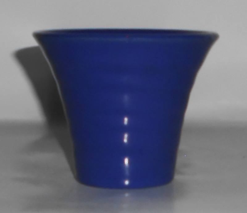 VINTAGE Bauer Pottery EARLY 3" Ring Ware COBALT Flower Pot