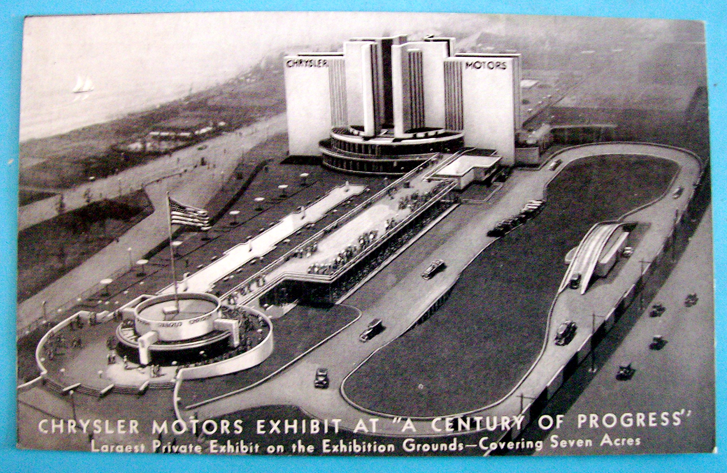 Postcard Of Chrysler Motors Exhibit-Chicago World Fair