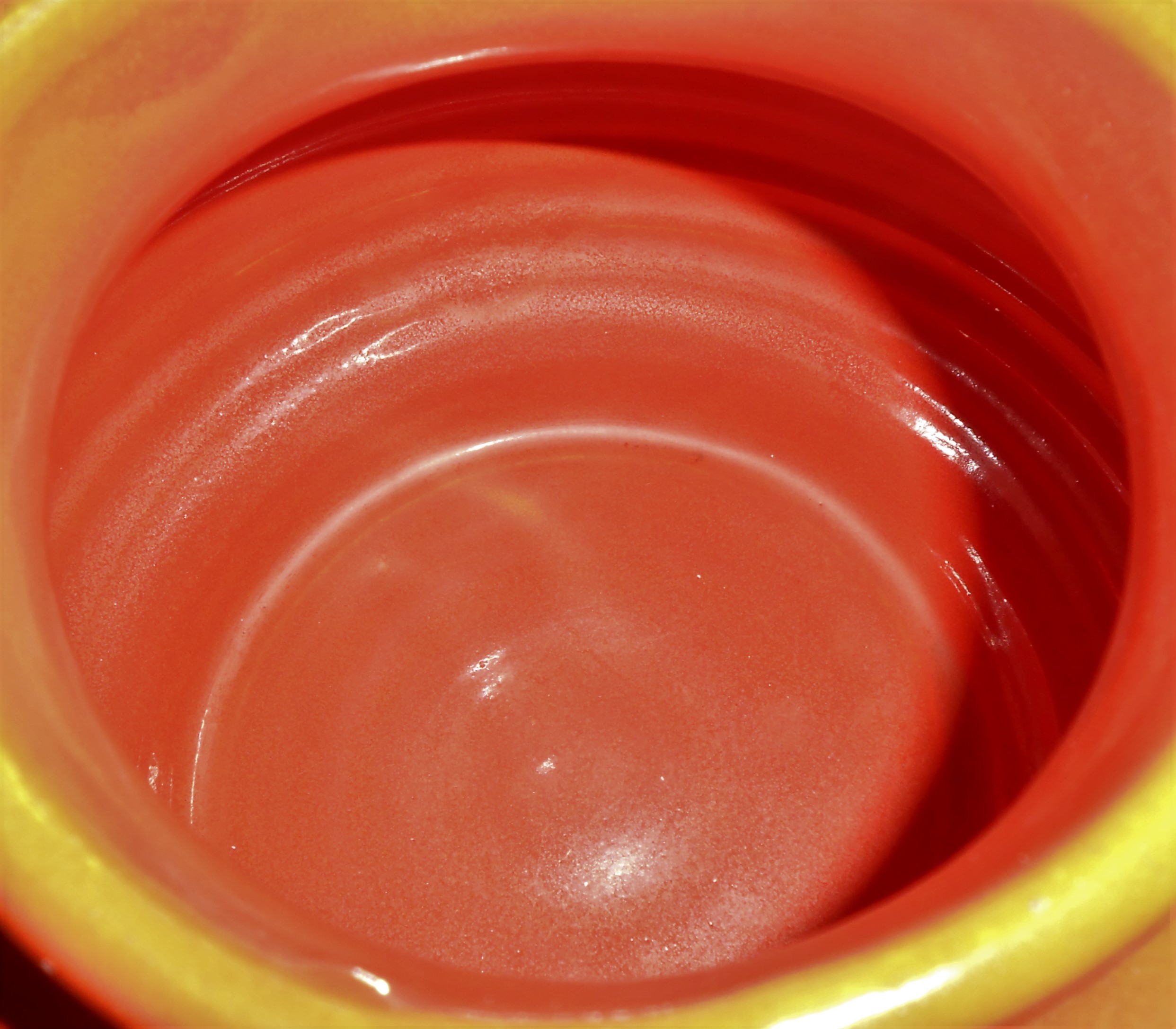 Bauer Art Pottery Matt Carlton Orange Squat Pitcher