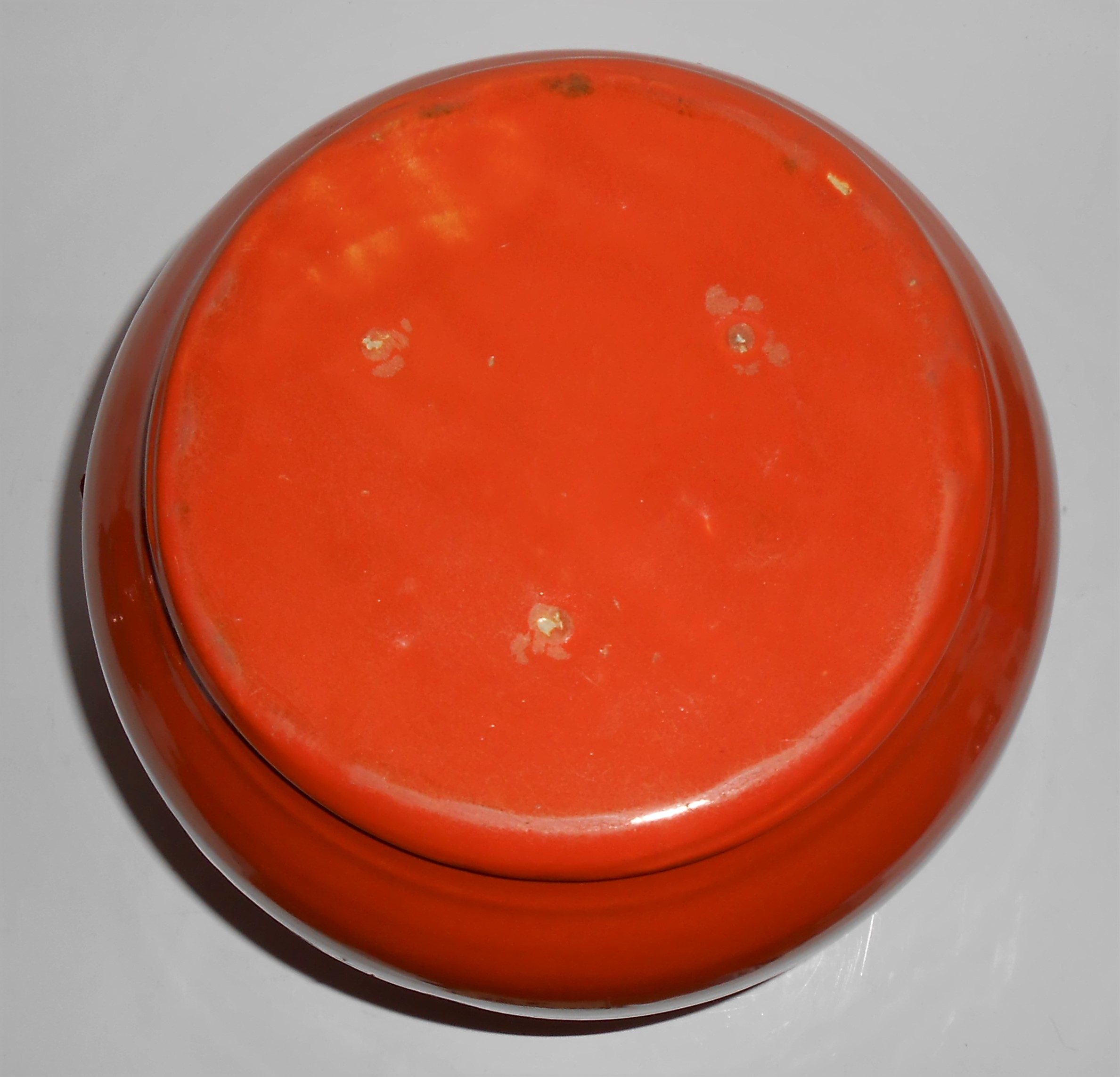 Bauer Art Pottery Matt Carlton Orange Squat Pitcher