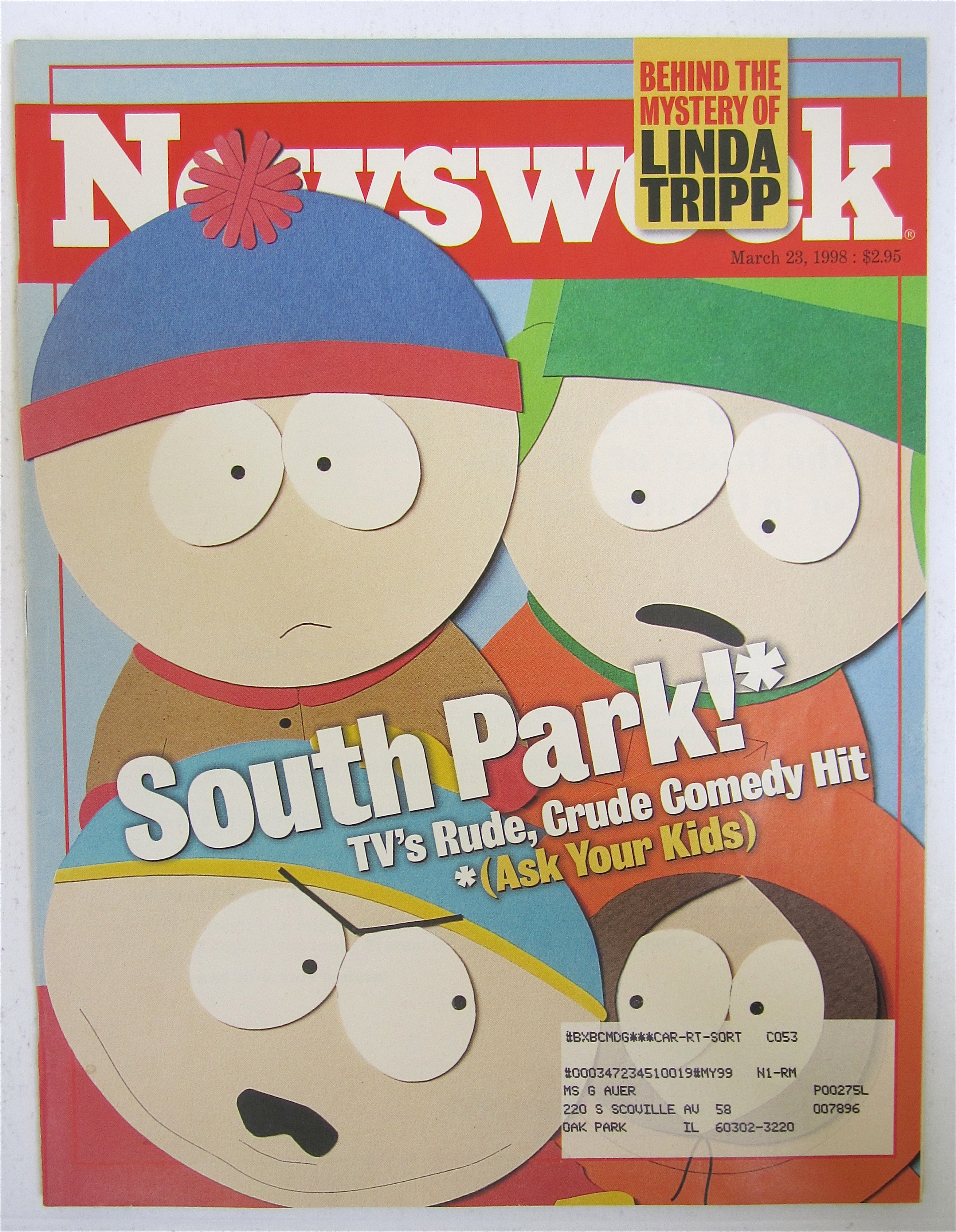 Newsweek Magazine March 23, 1998 South Park