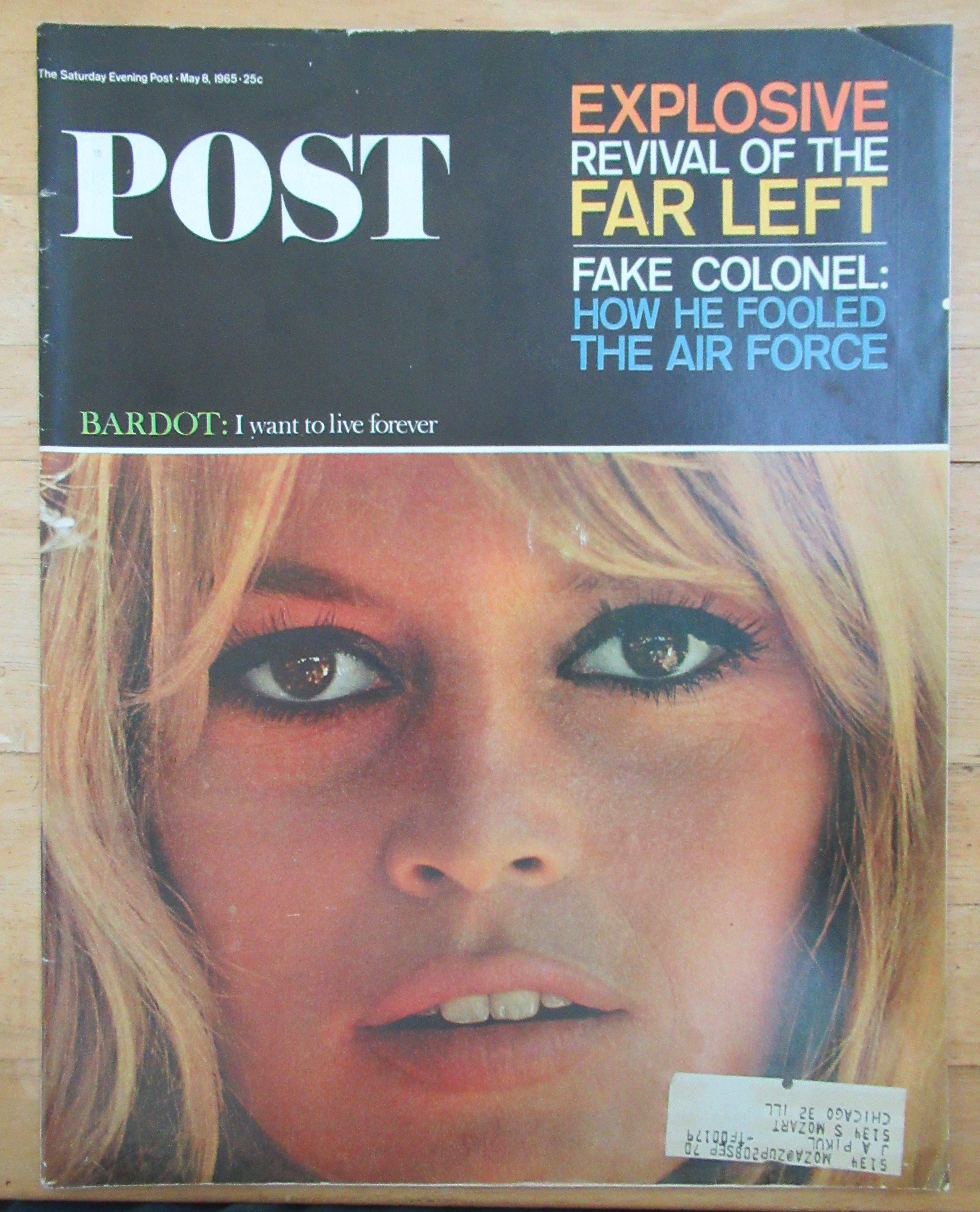 Saturday Evening Post Magazine May 8, 1965 Bardot