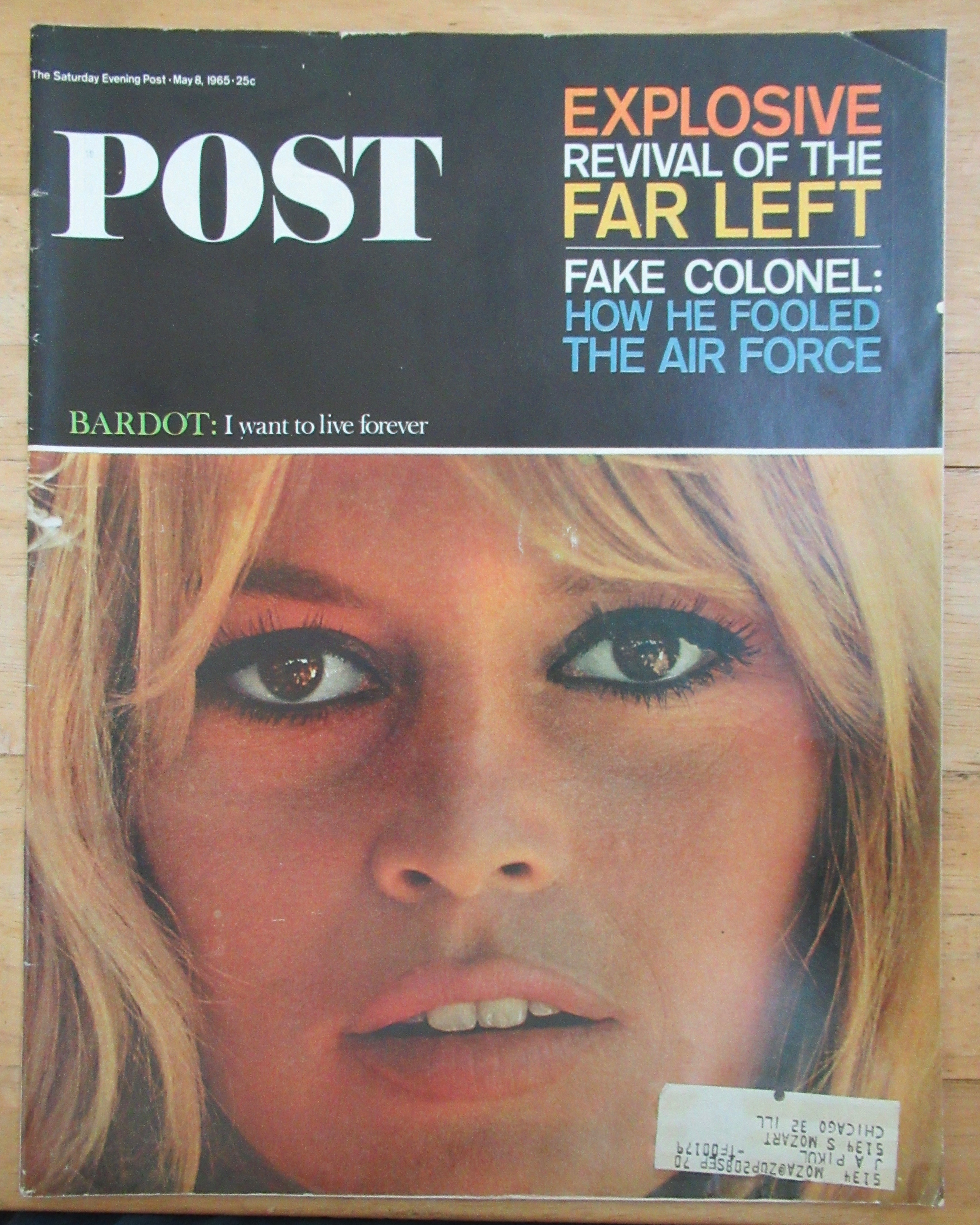 Saturday Evening Post Magazine May 8, 1965 Bardot
