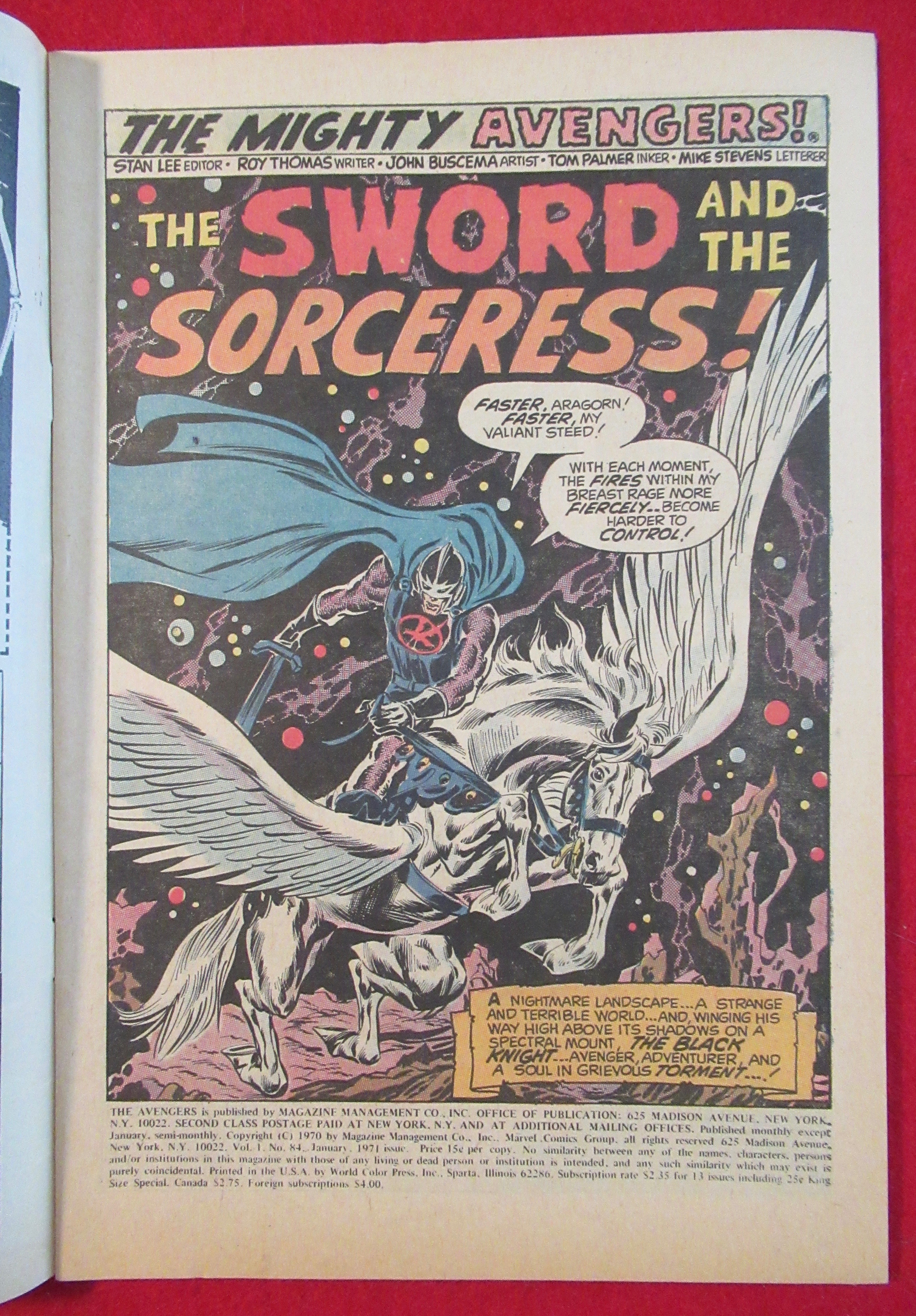 Avengers Comic January 1971 Sword & Sorceress