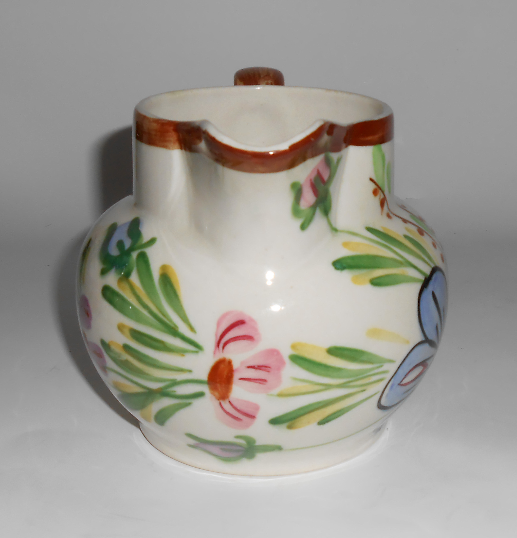 Blue Ridge Pottery Floral Antique Shape Pitcher! MINT