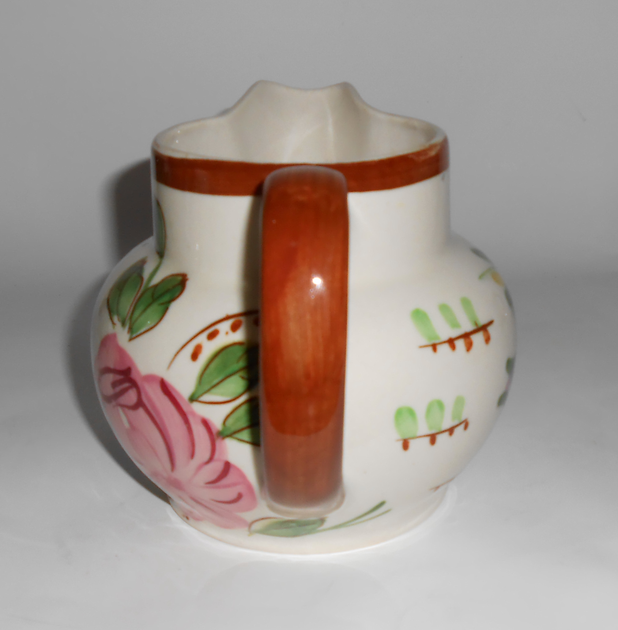 Blue Ridge Pottery Floral Antique Shape Pitcher! MINT