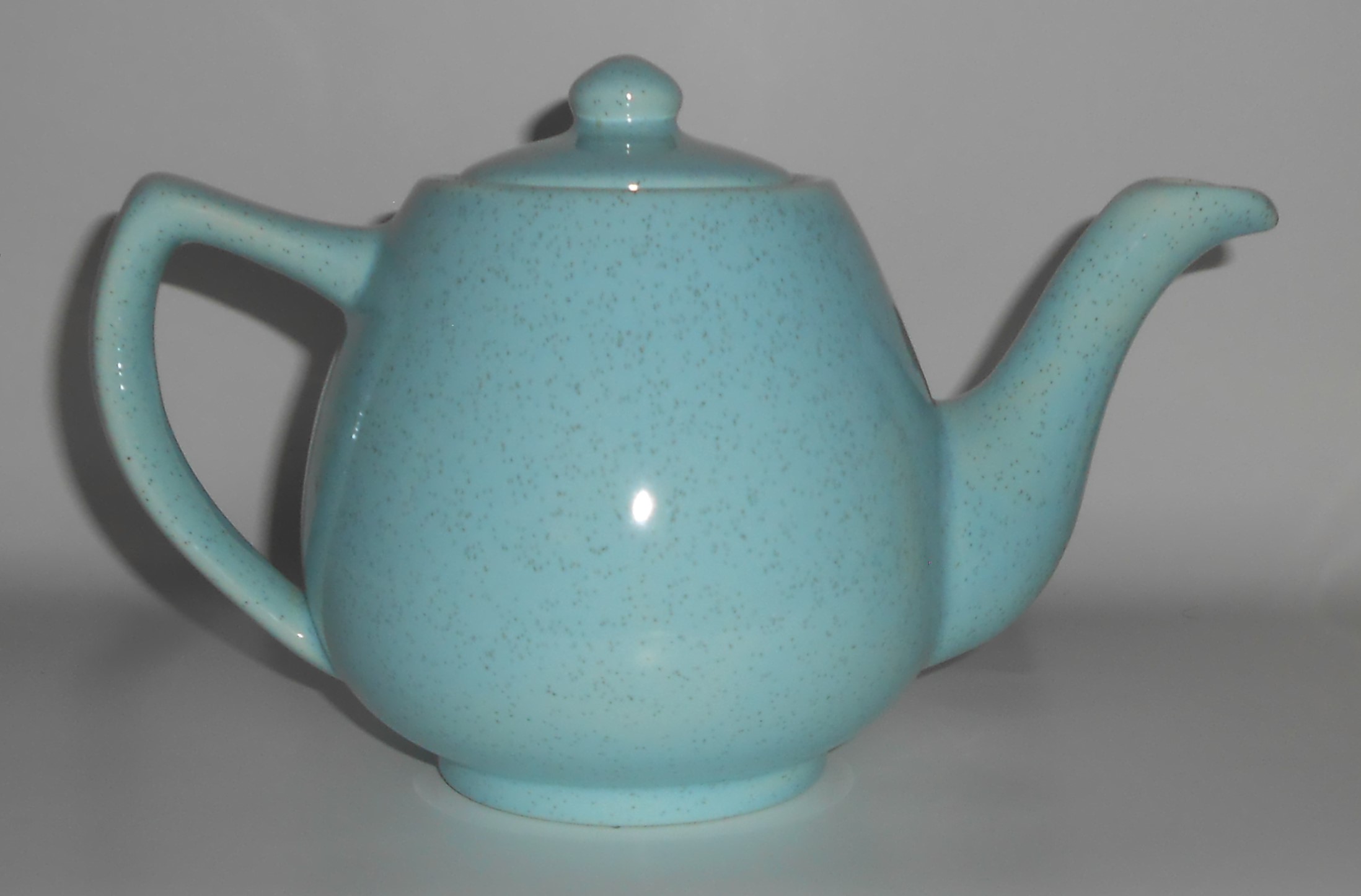 Bauer Pottery Brusche Blue Speckle Teapot