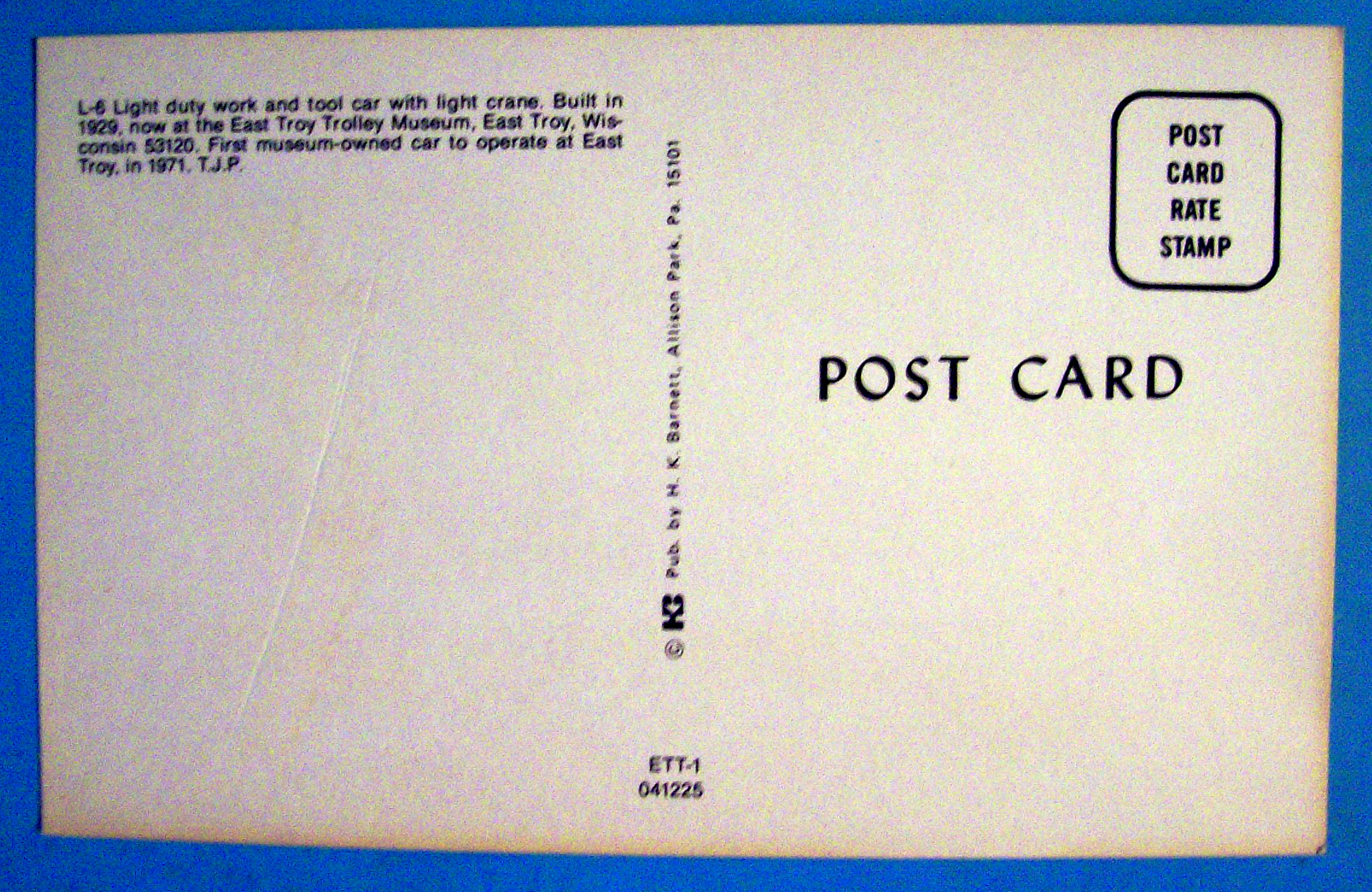 Skokie Swift Transit Car Postcard