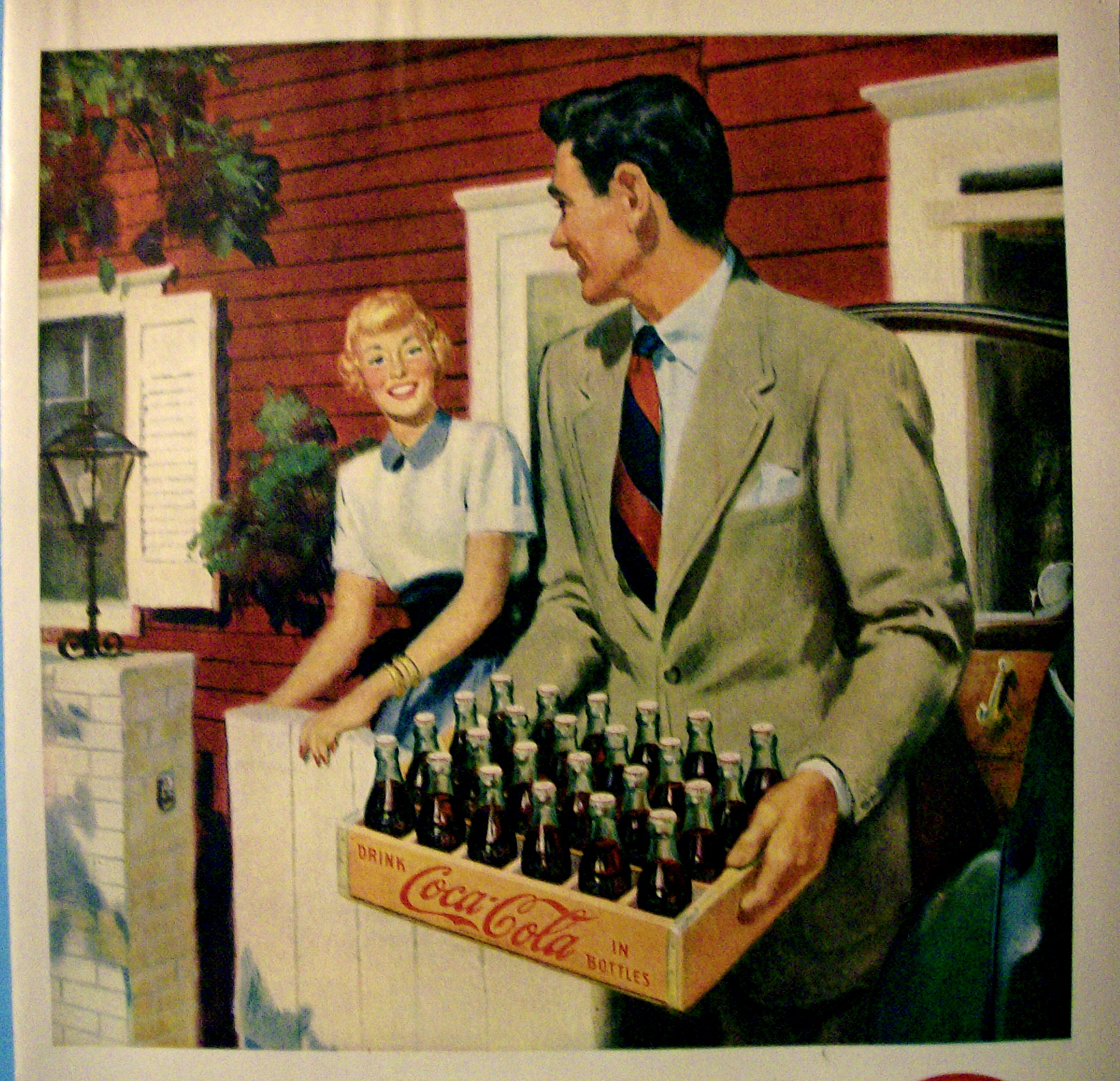 1949 Coca Cola (Coke) with Man Carrying Case